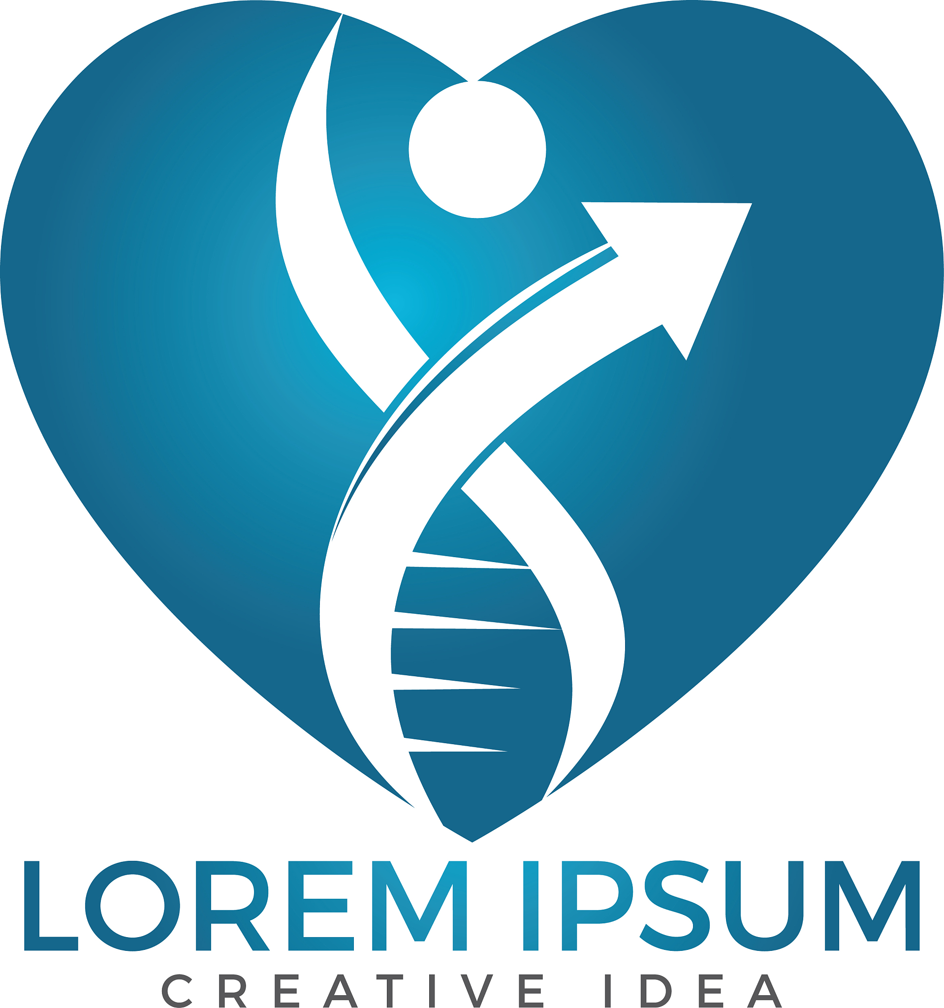 human nature dna and genetic logo design