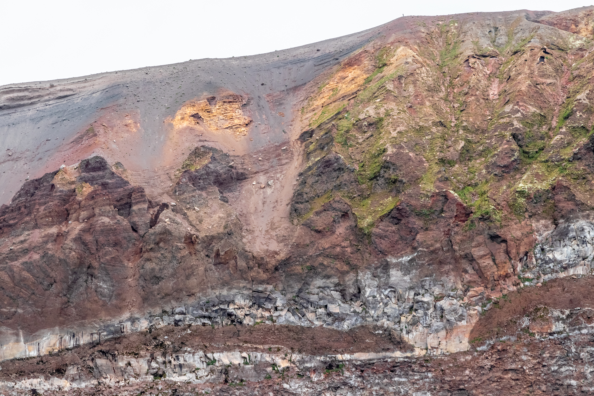 on the slopes of the crater of vesuvius