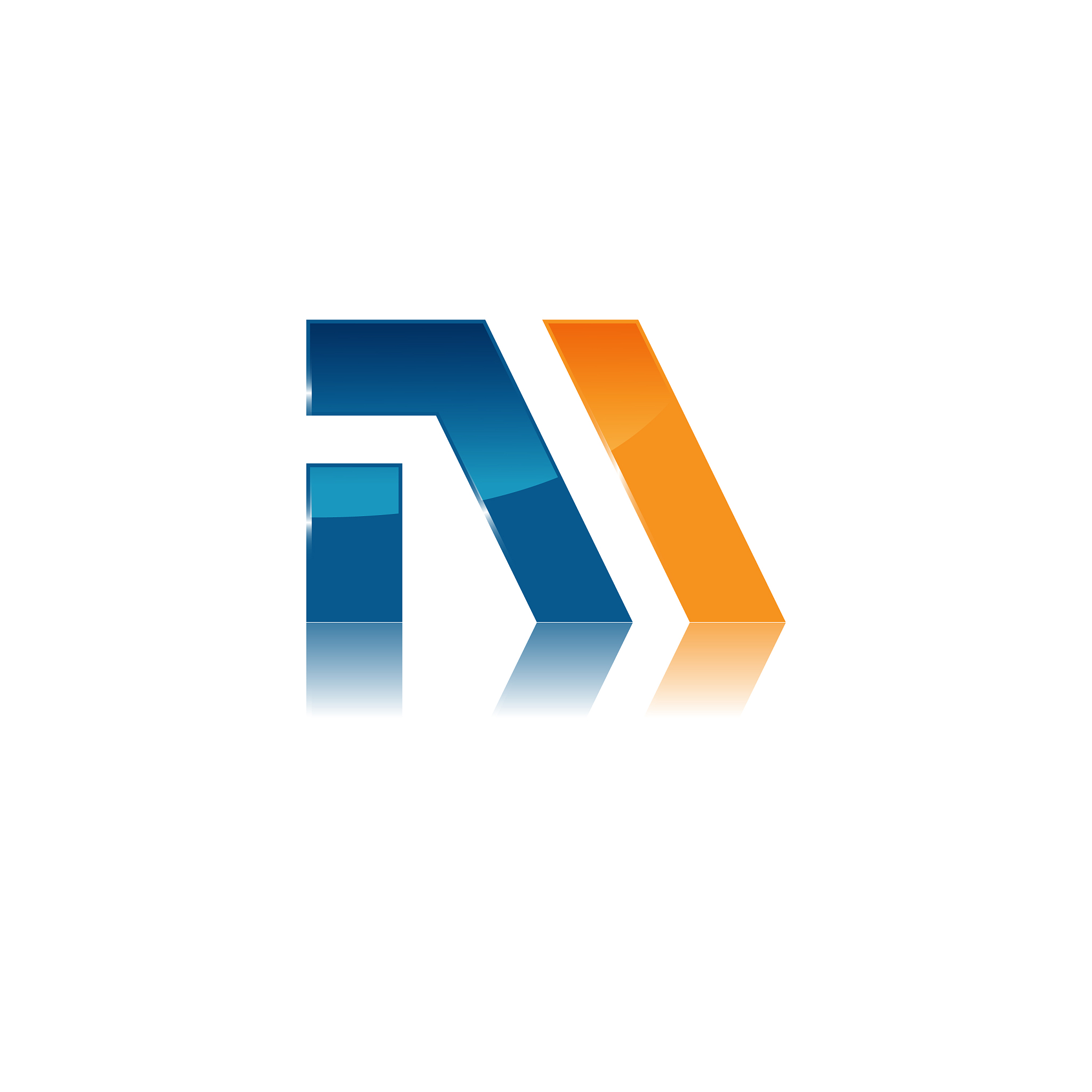 letter m 3d logo template