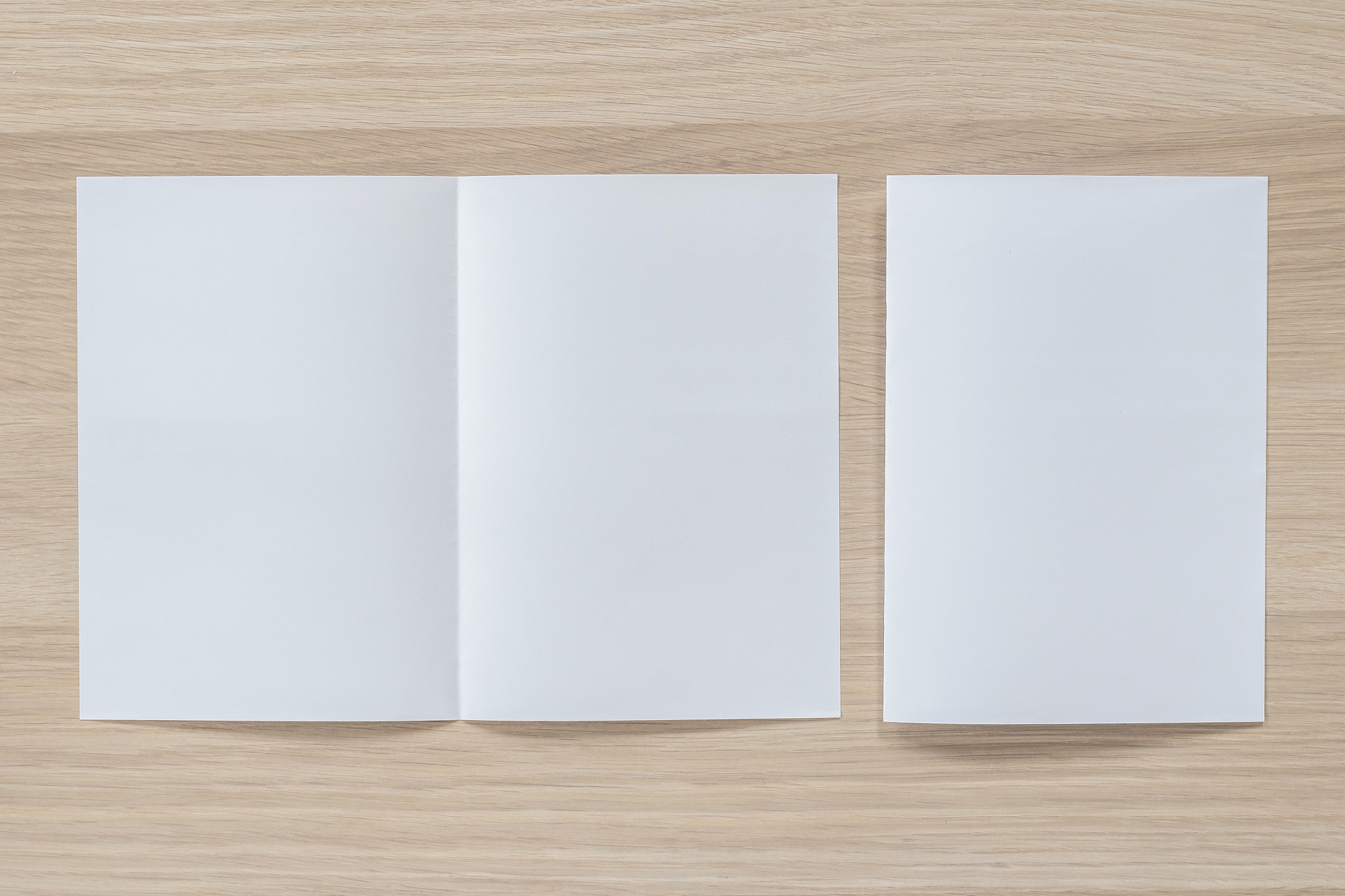 mock up flyer pamphlet brochure design a4 size half-folded (a5) 