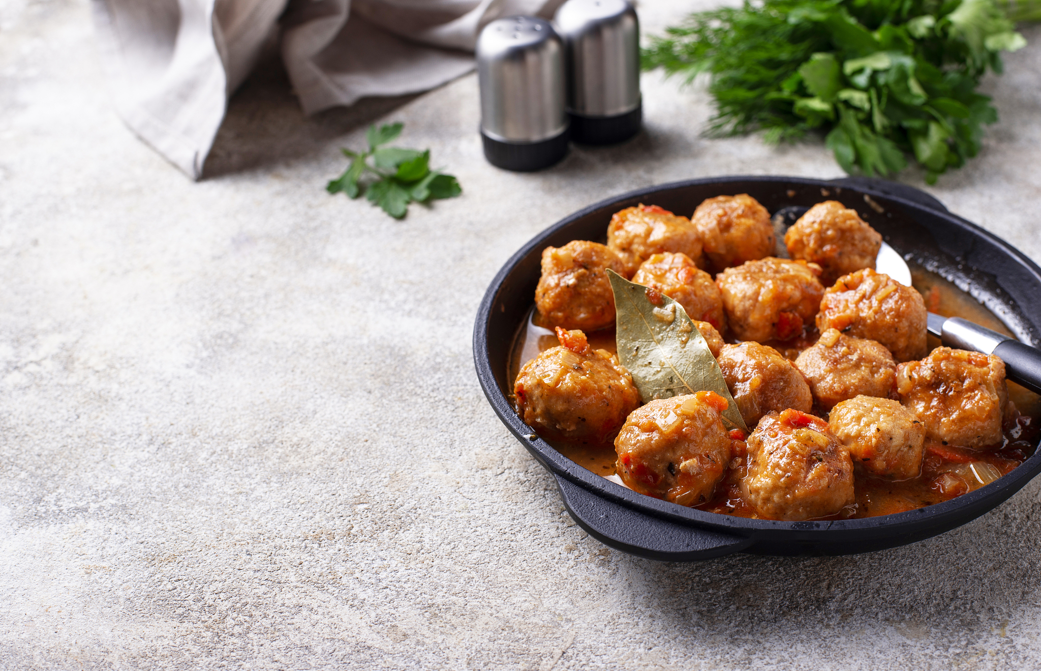 homemade meatballs with tomato sauce
