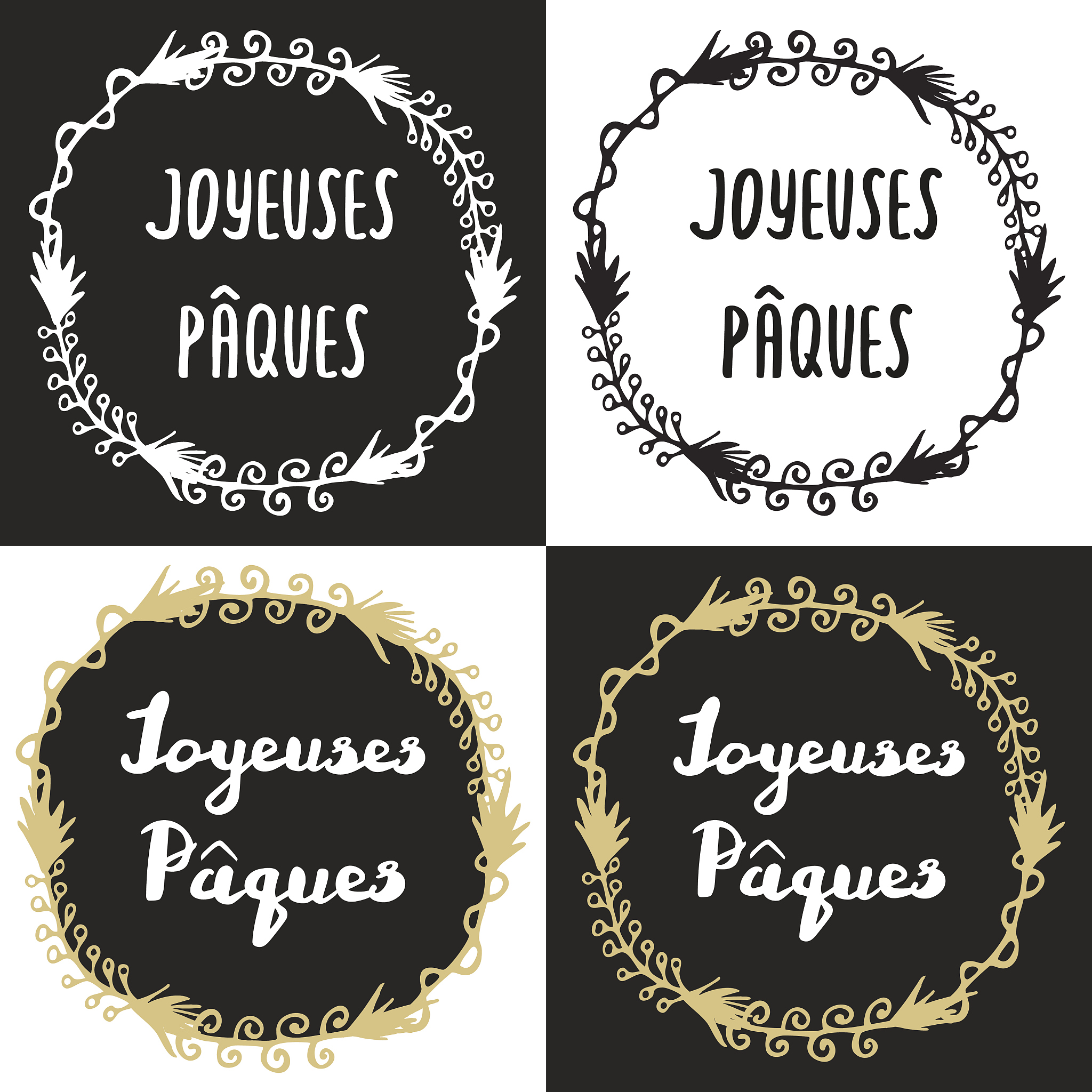french easter greeting card joyeuses paques