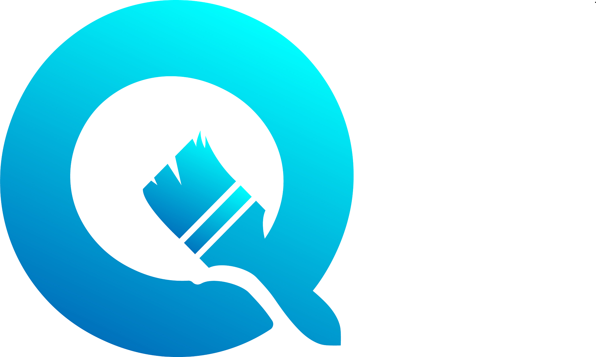 paint brush letter o colorful logo template icon