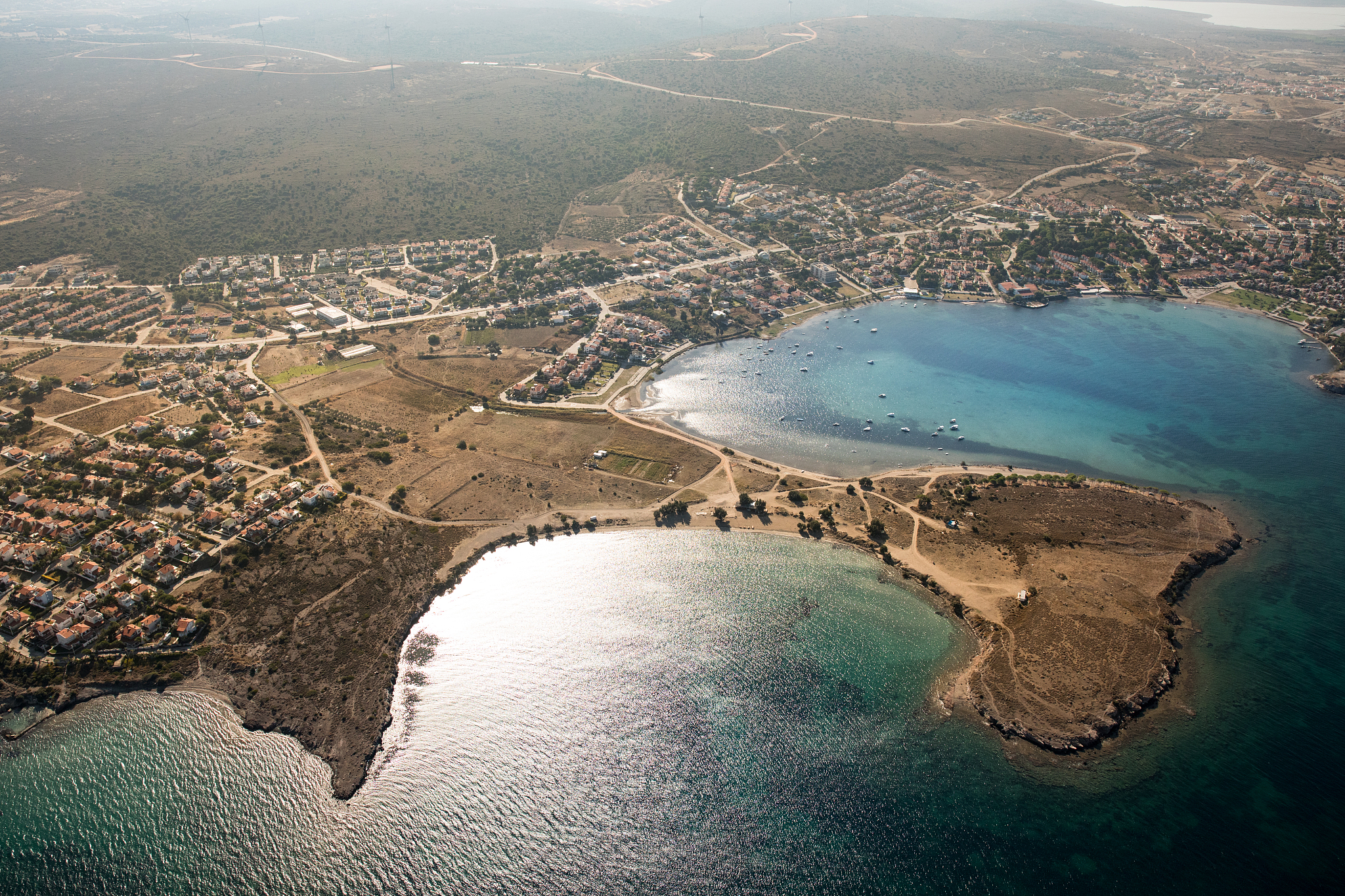 aerial view of a summer site.