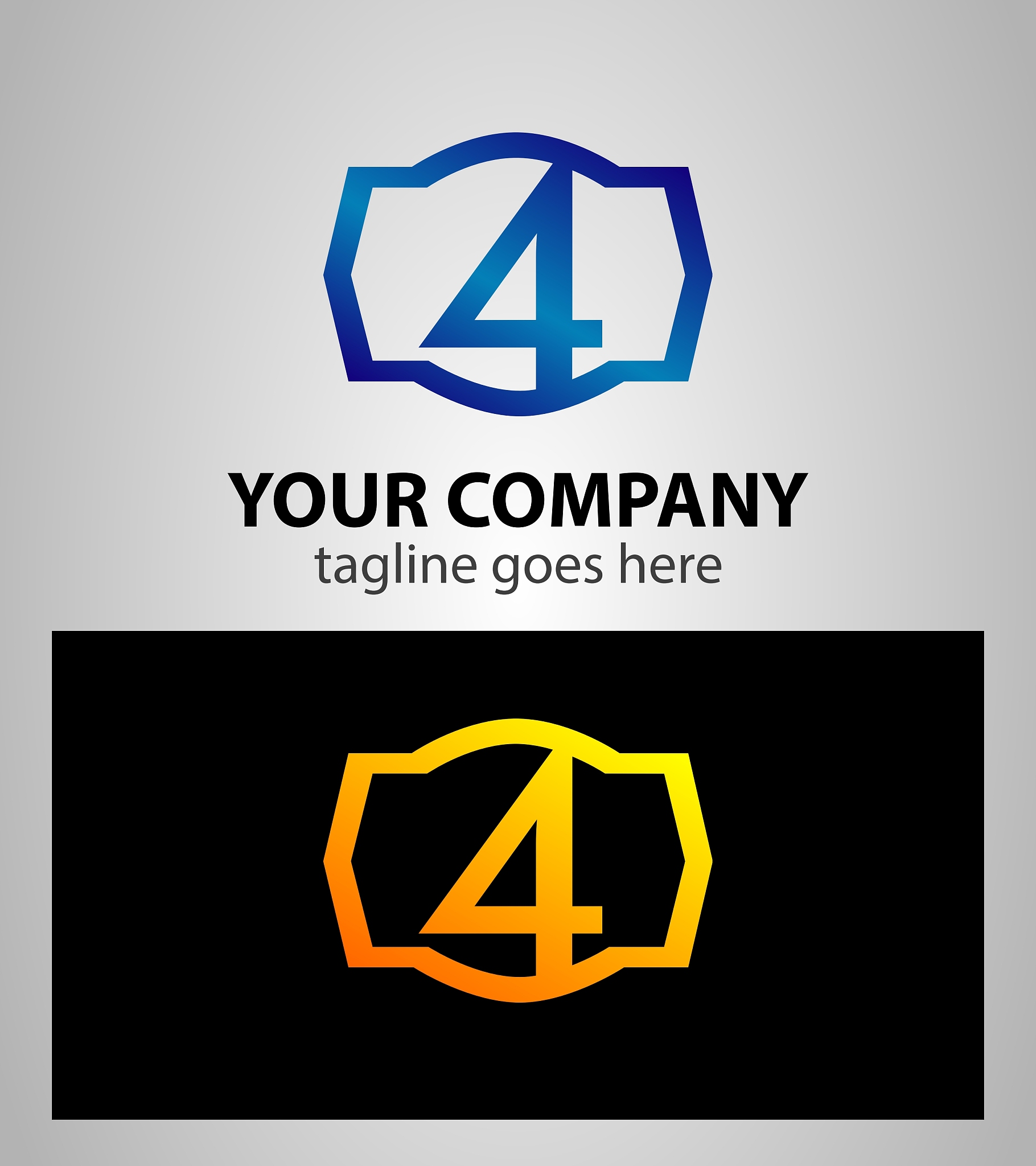number logo design number four logo logo 4