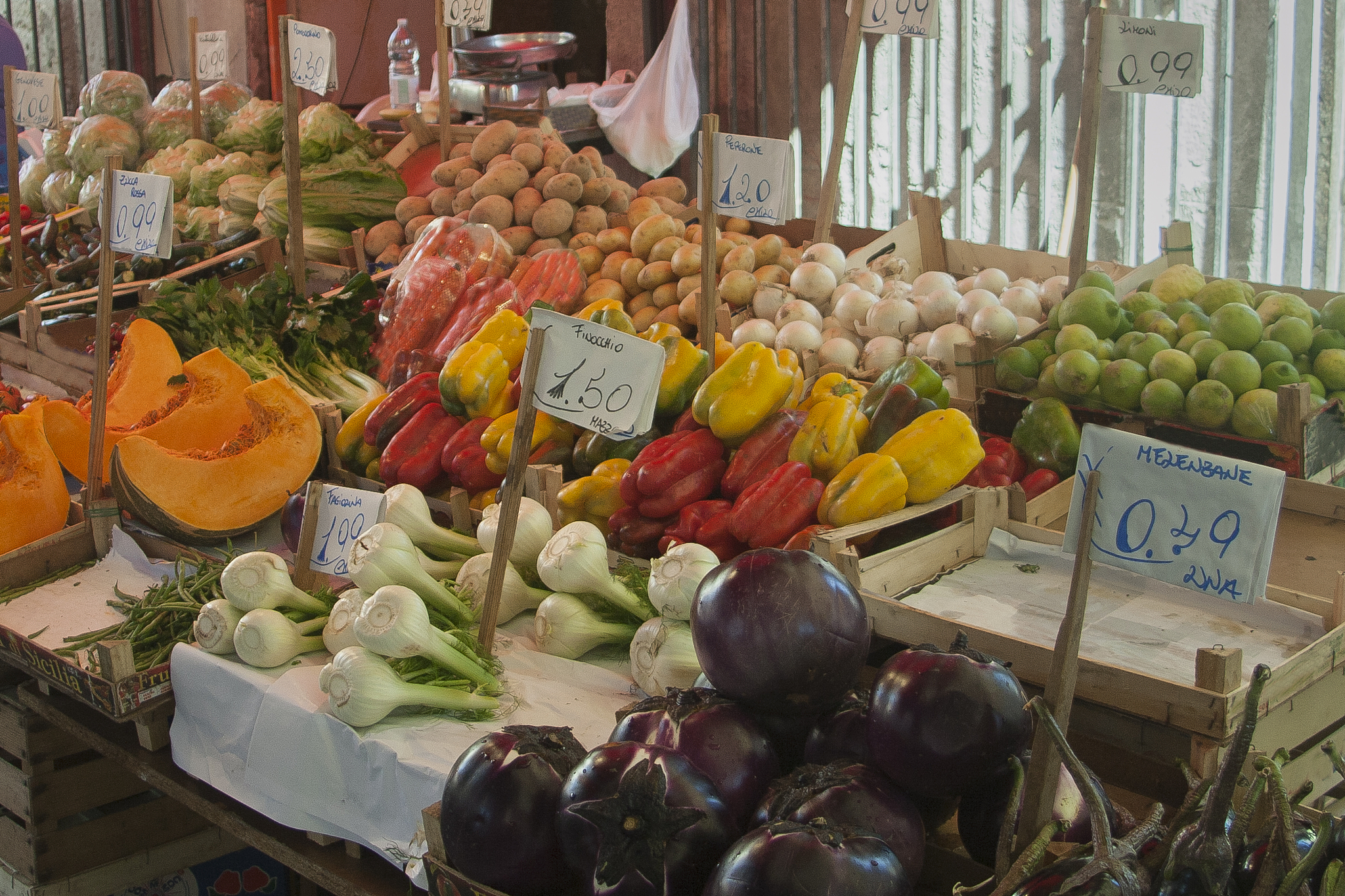 fresh vegetable in the palermo public market