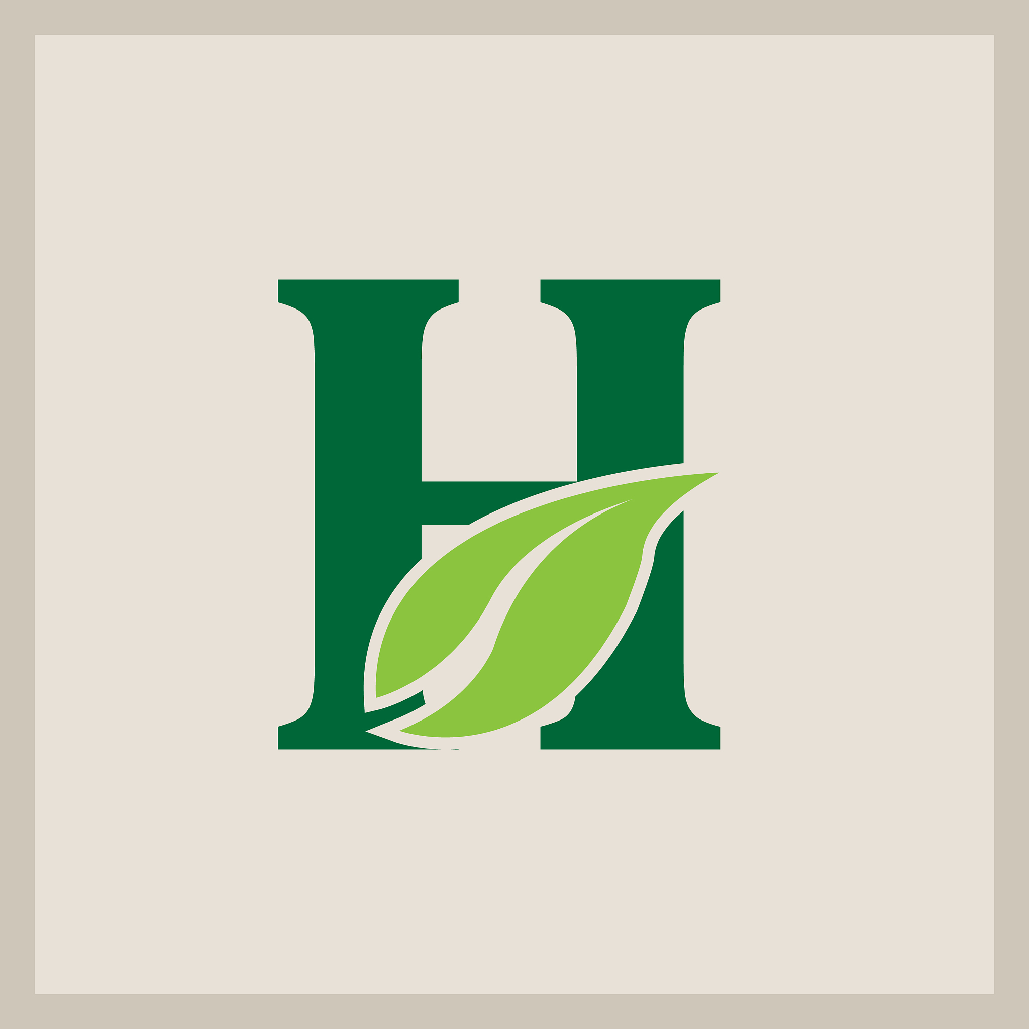 green eco letter logo template design