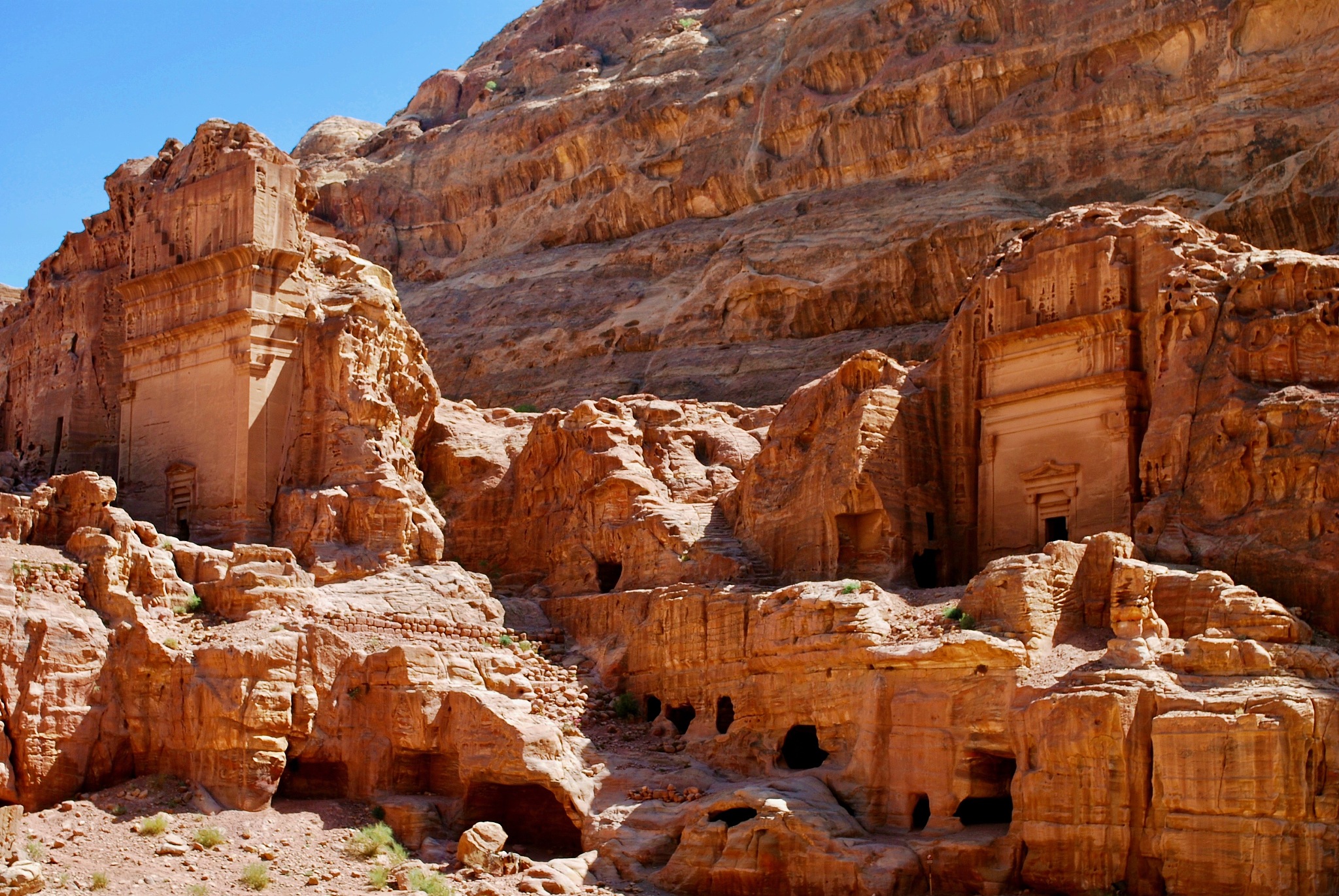 buildings and caves-petra