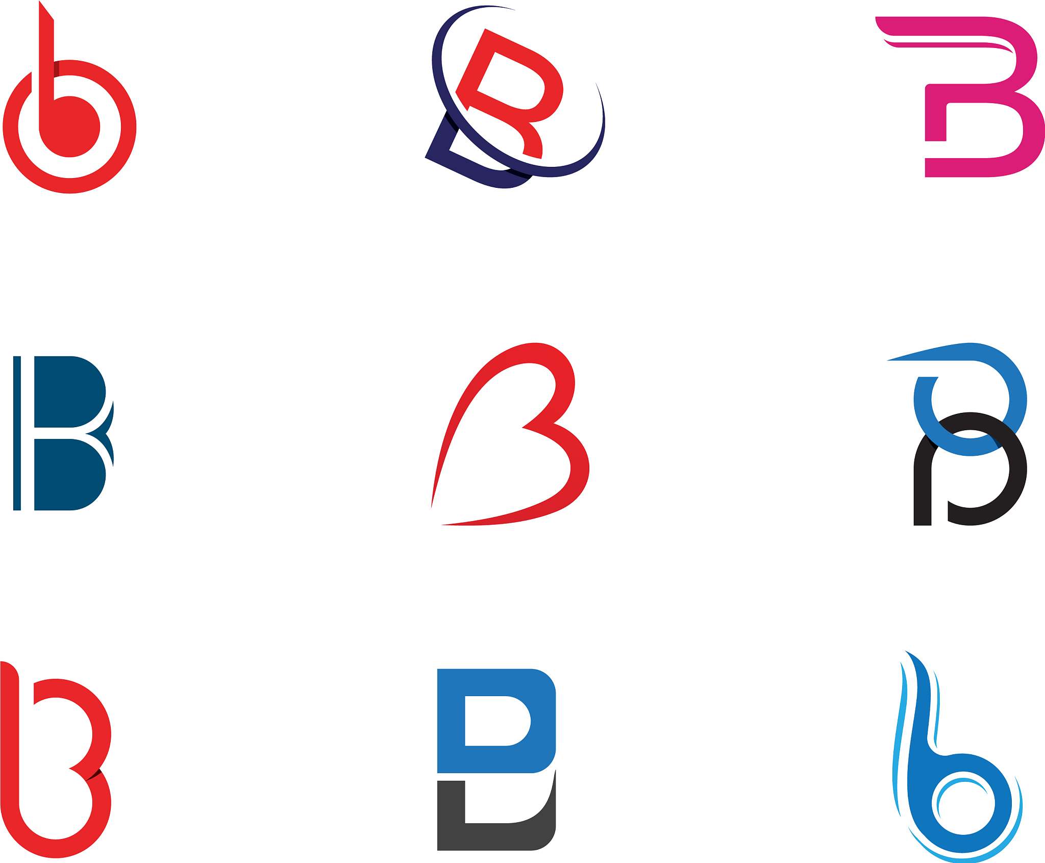 b letter icon design