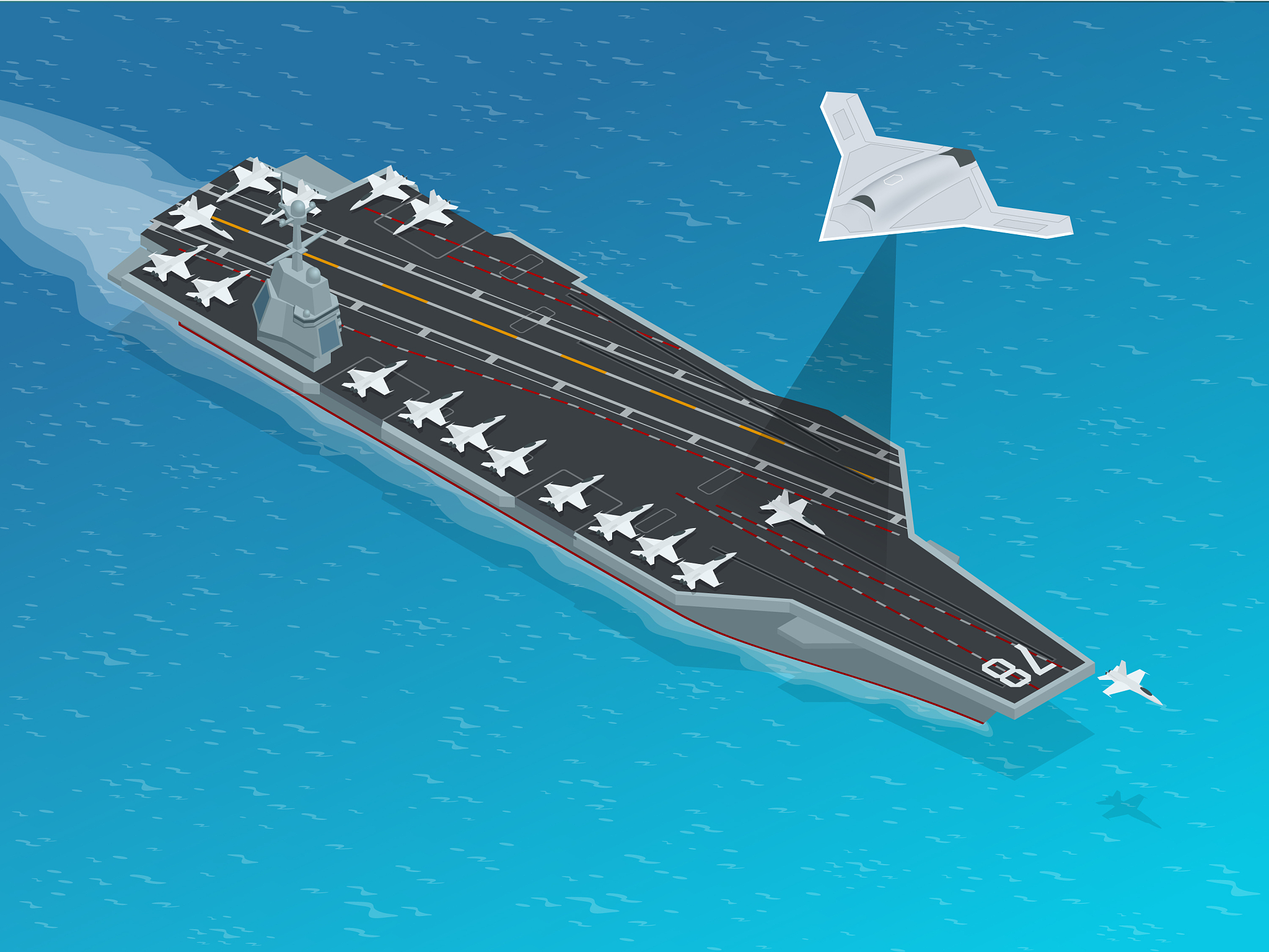isometric long range strike-bomber aircraft