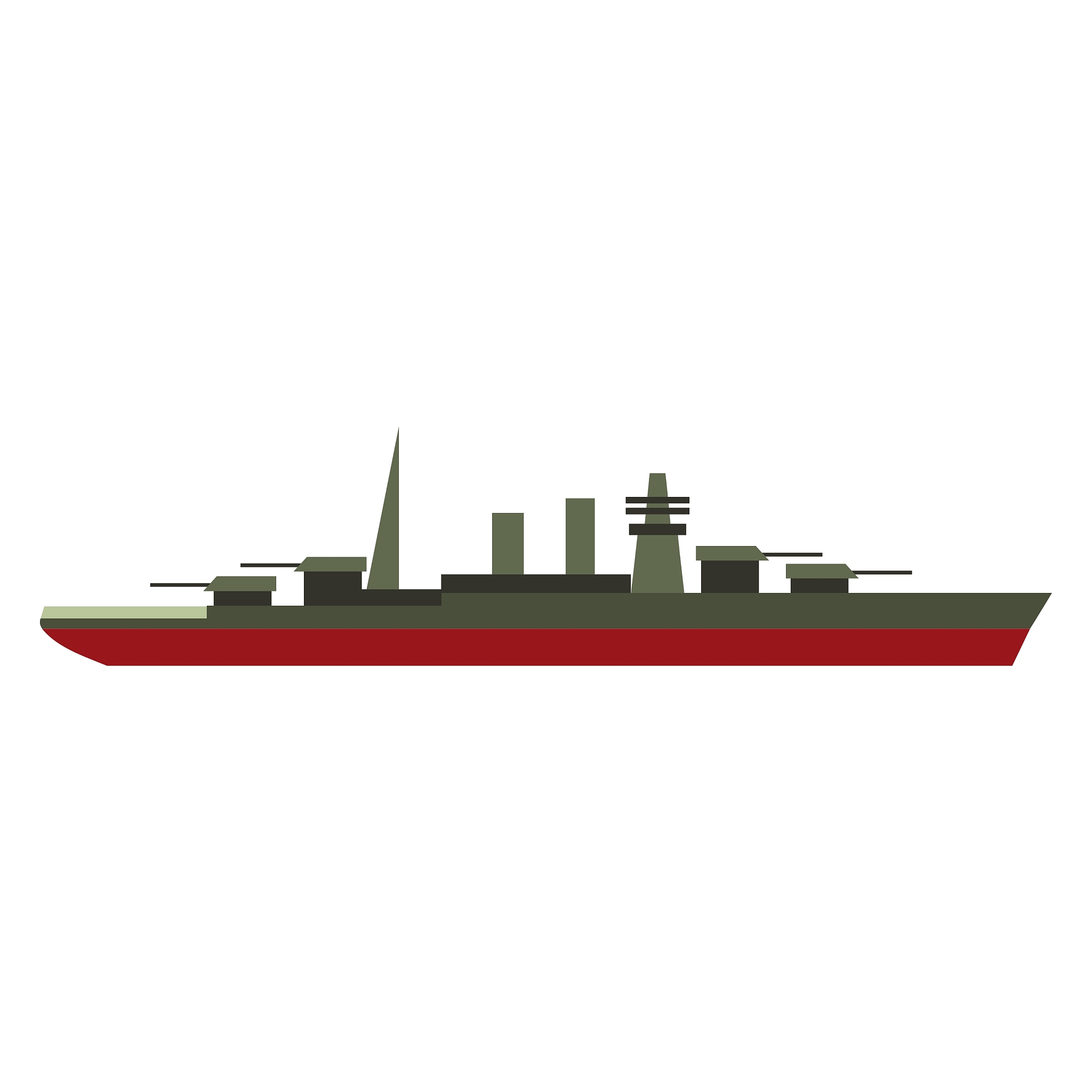 warship flat icon
