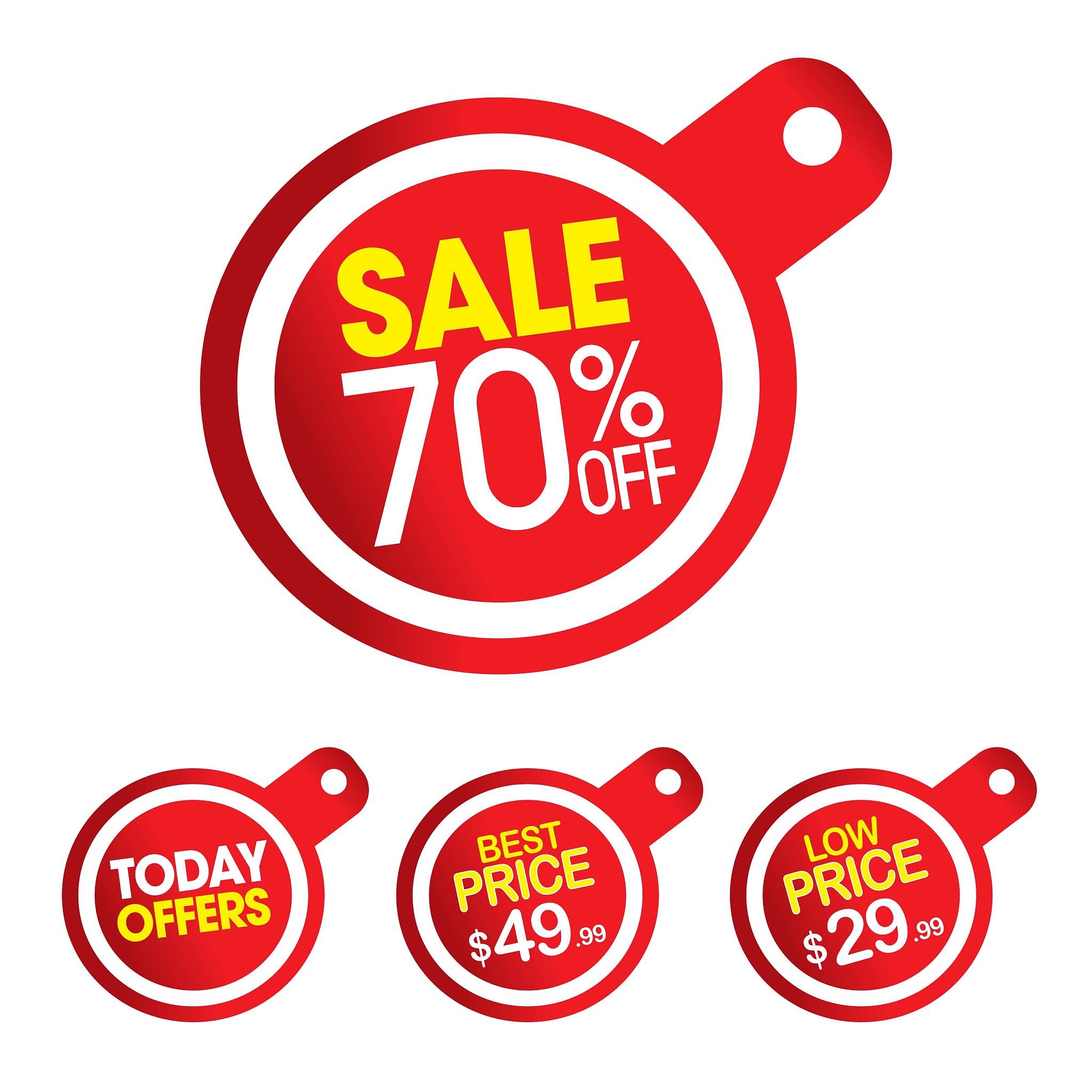 sale and special offer tag, price tags, sales label, banner, vec