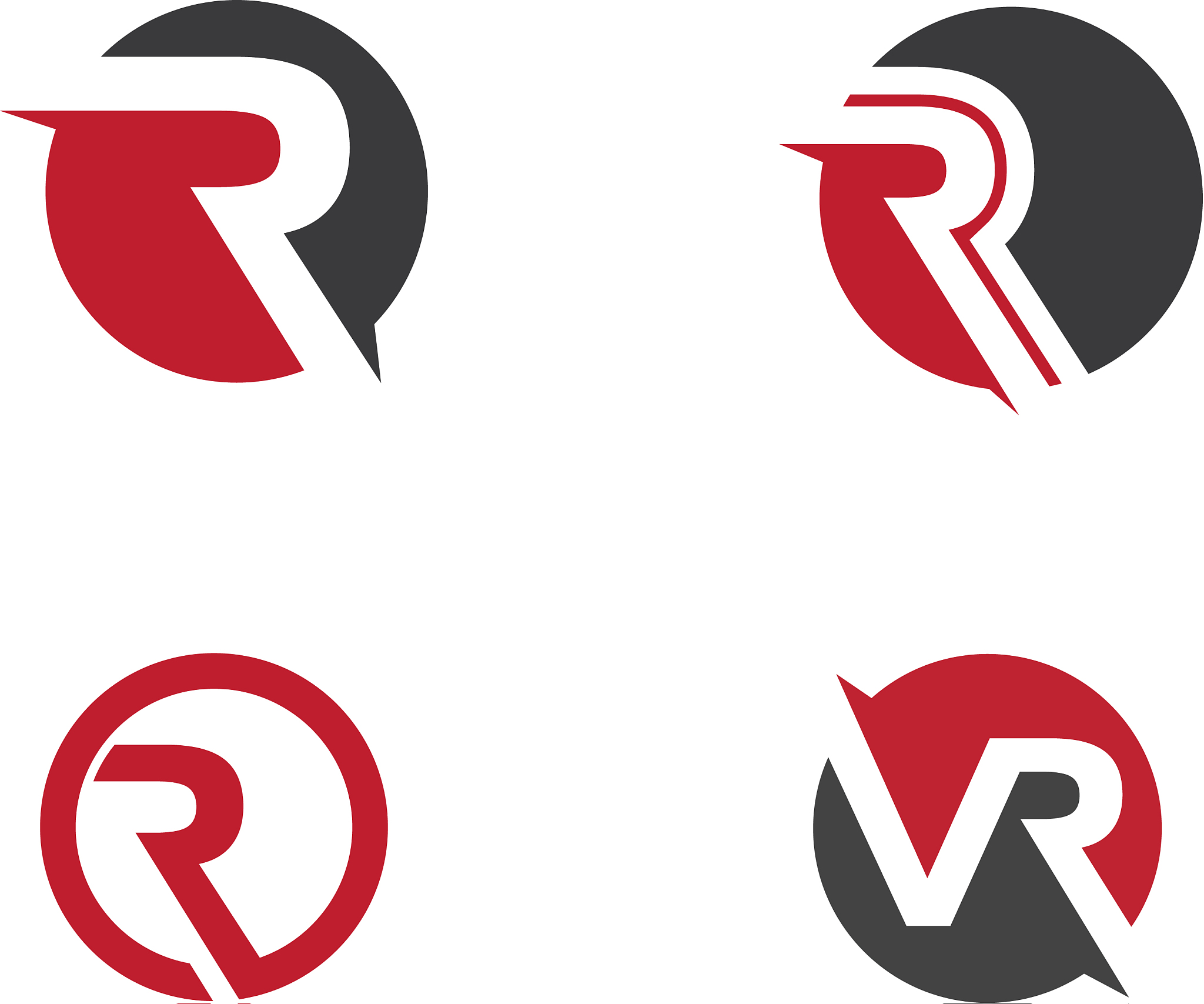 r letter logo template