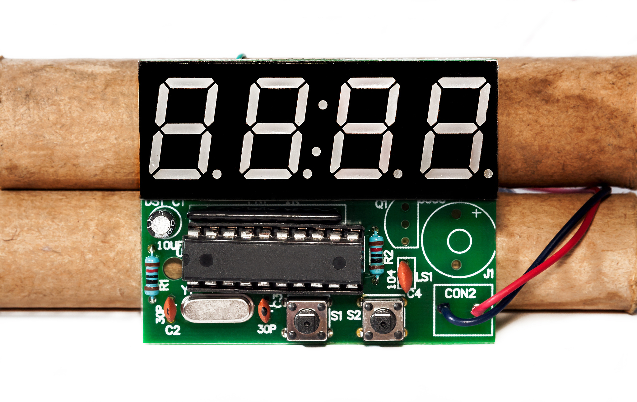 8051 内部定时器实现精确延时：电子时钟程序示例