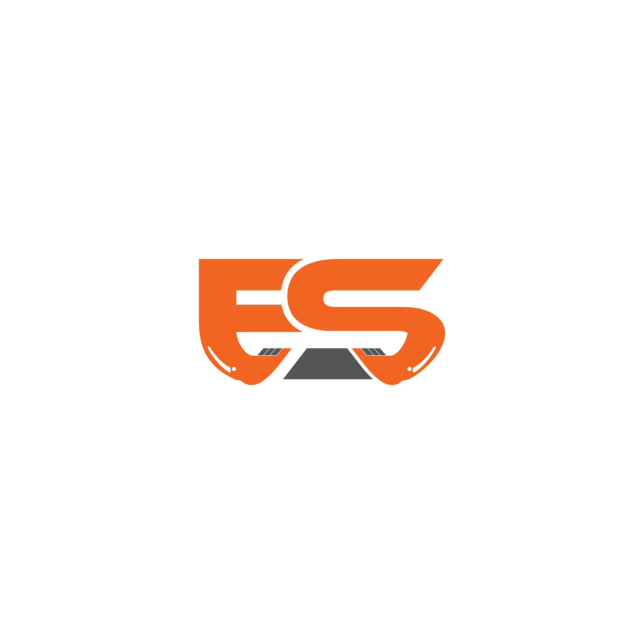 fs letter logo icon design template elements