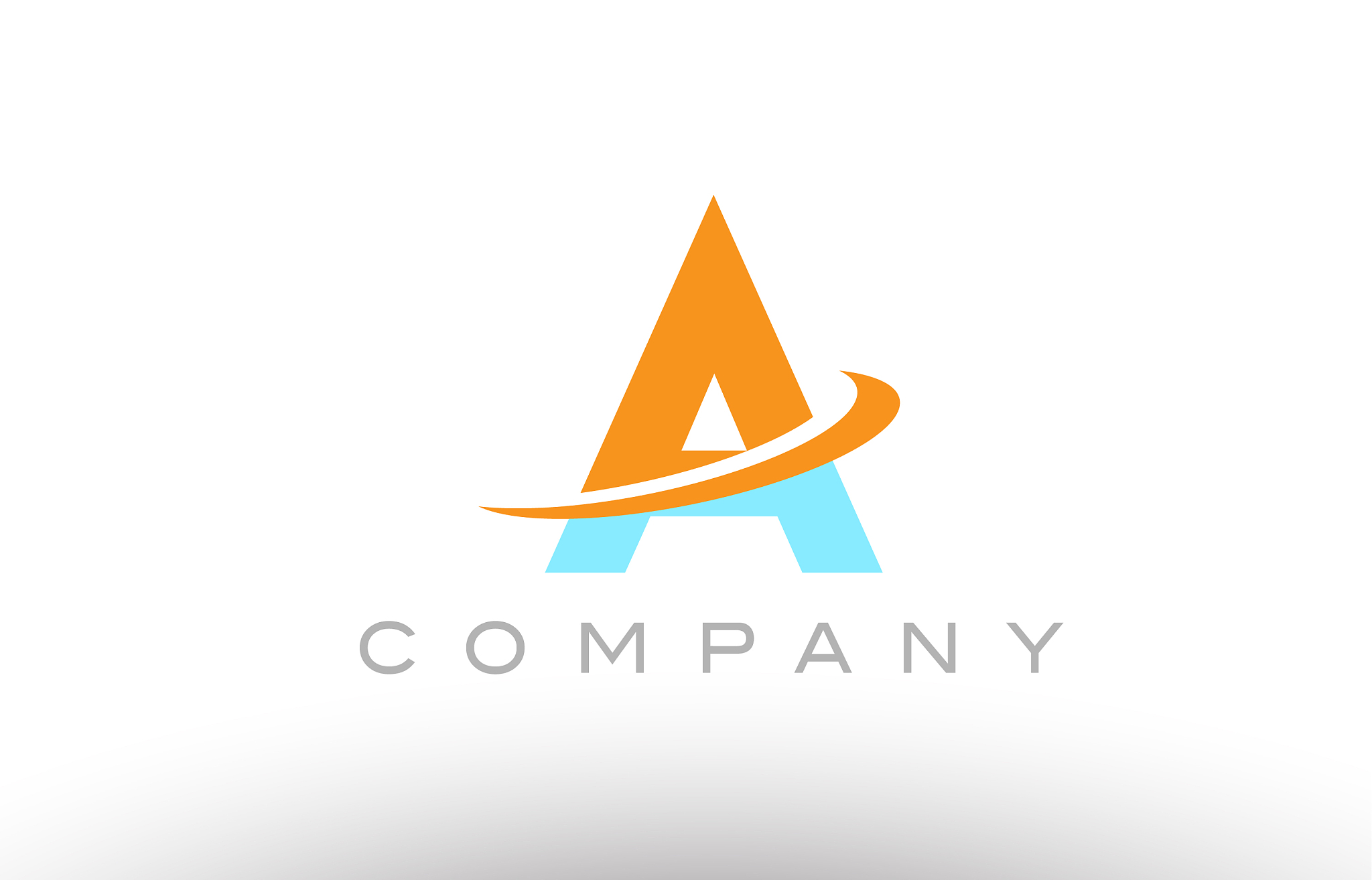 a orange blue logo icon alphabet design