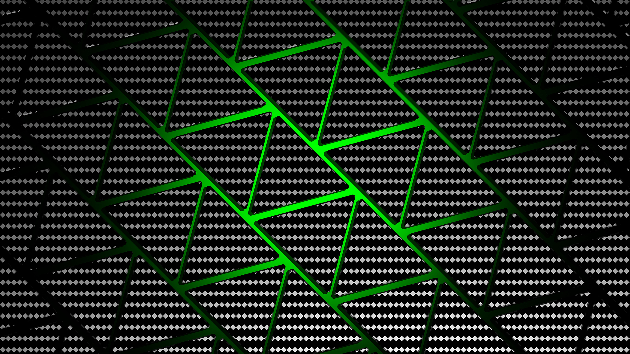 carbon triangles background green 3d illustration
