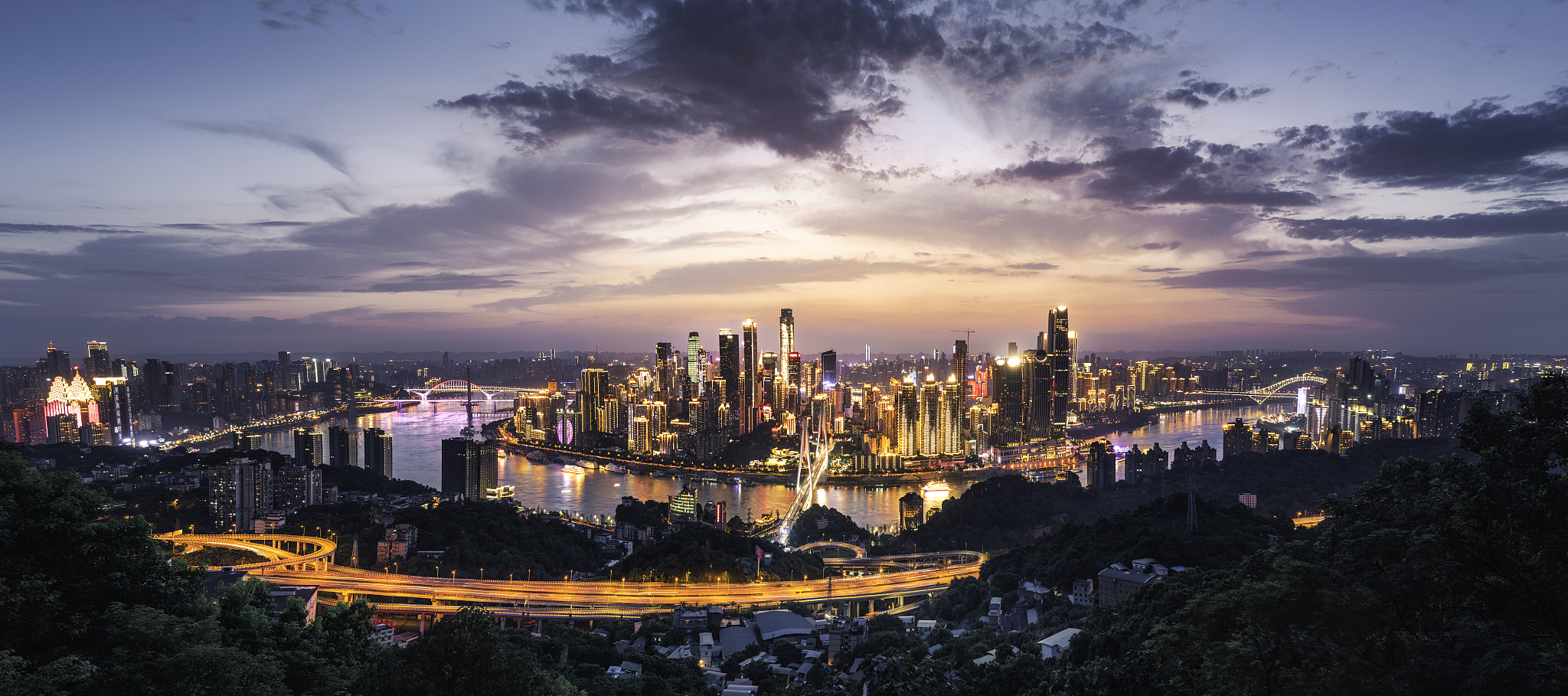 重庆夜景全景