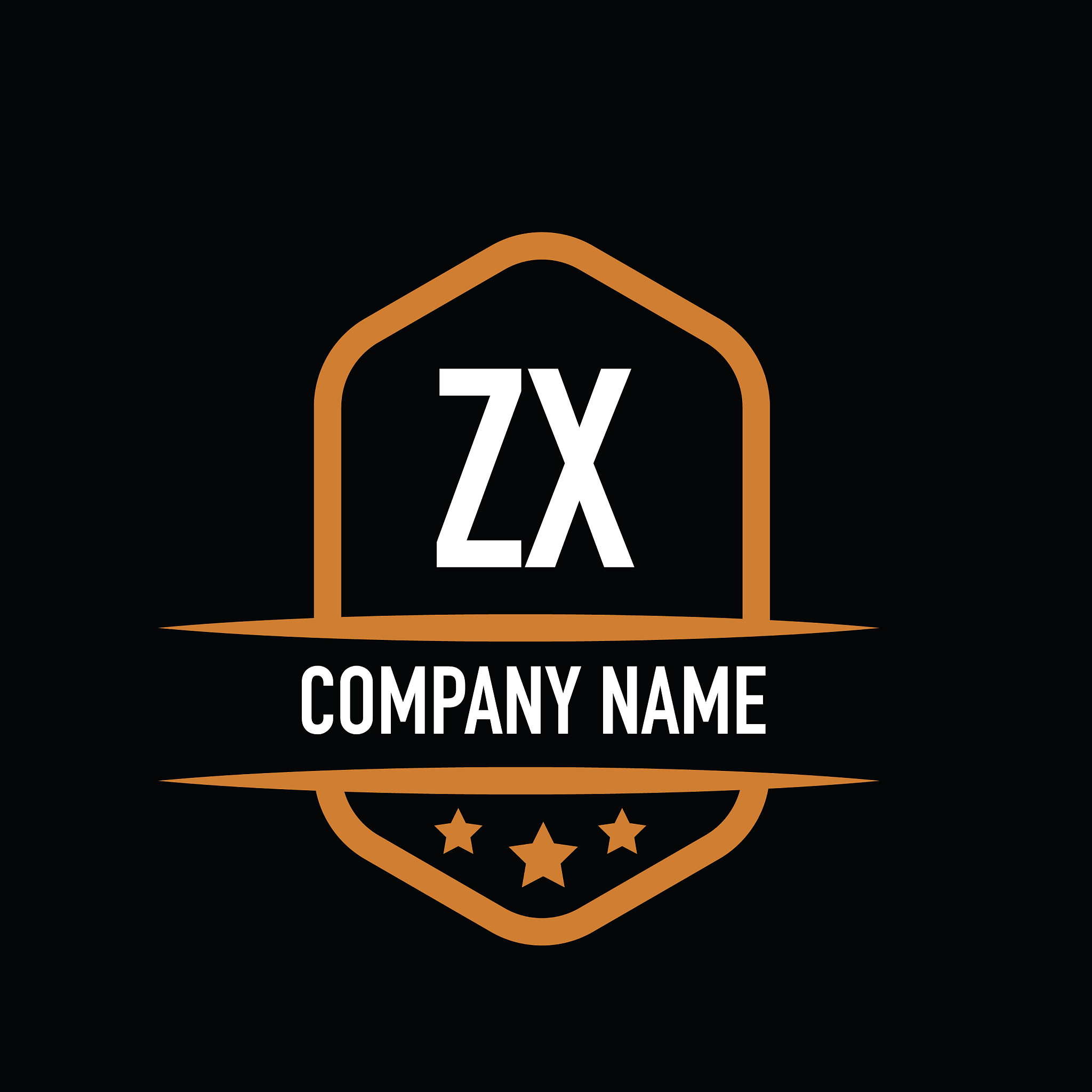 initial letter zx vintage logo concept graphic