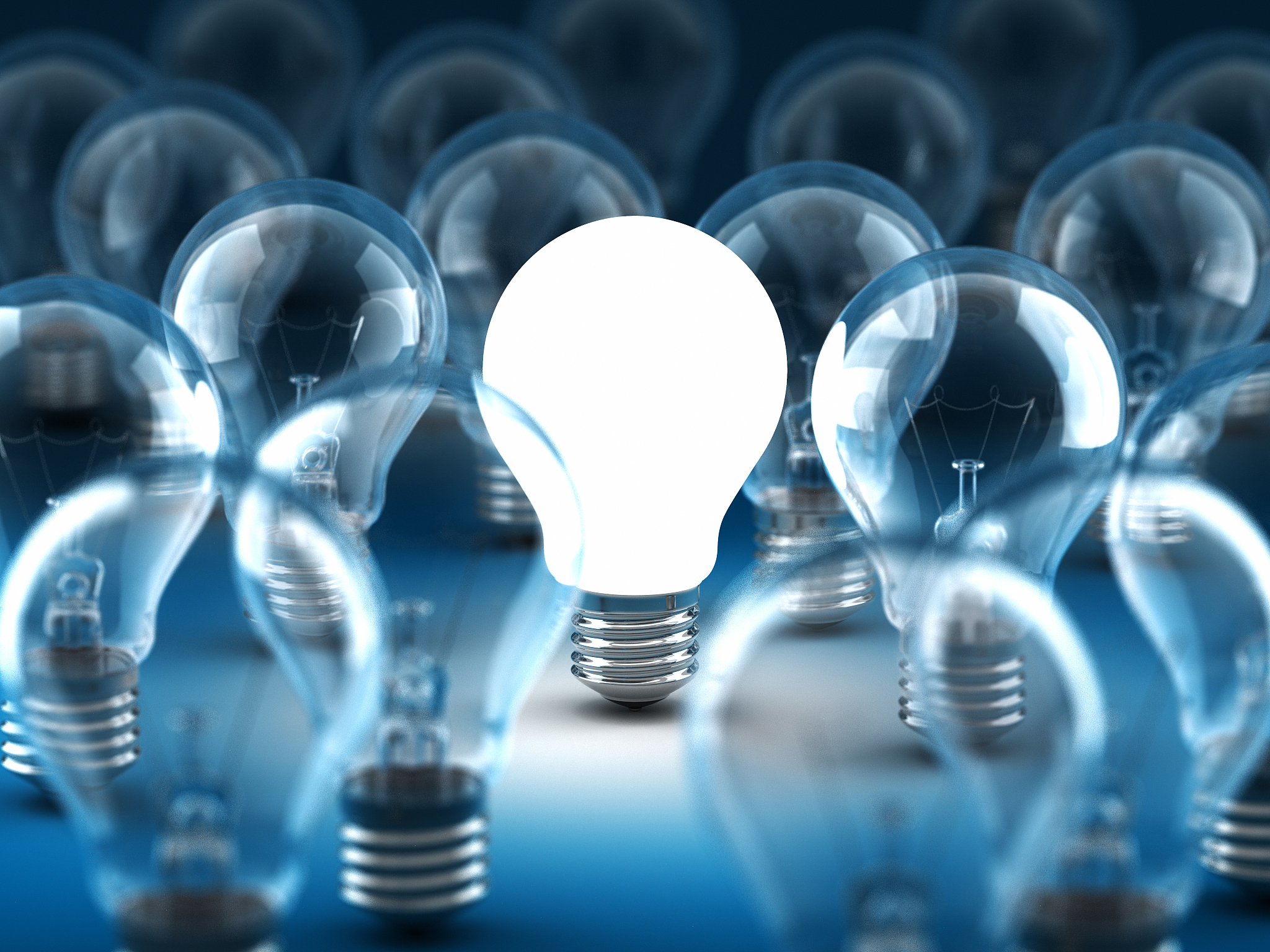light bulbs concept