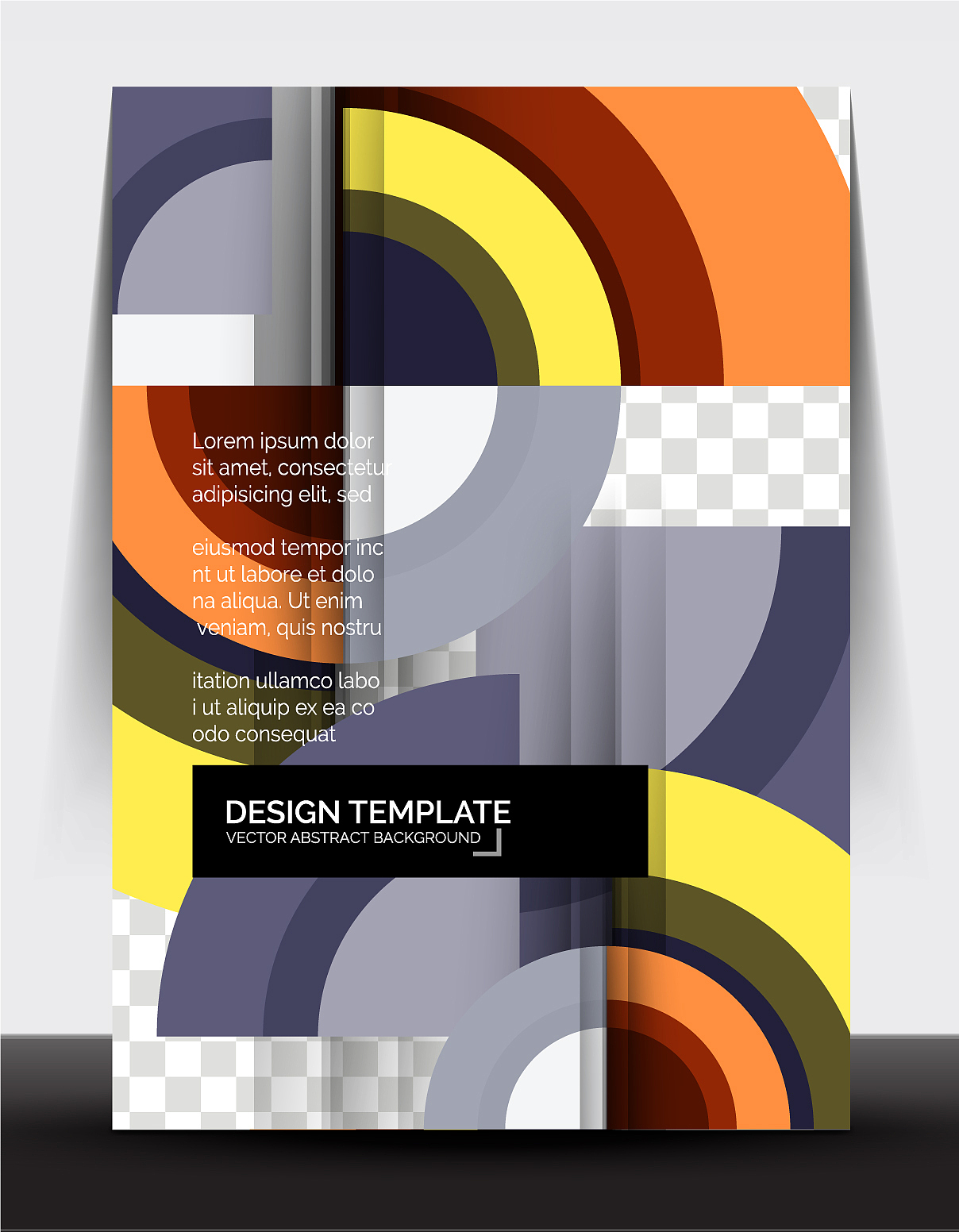 circle design a4 flyer print template annual