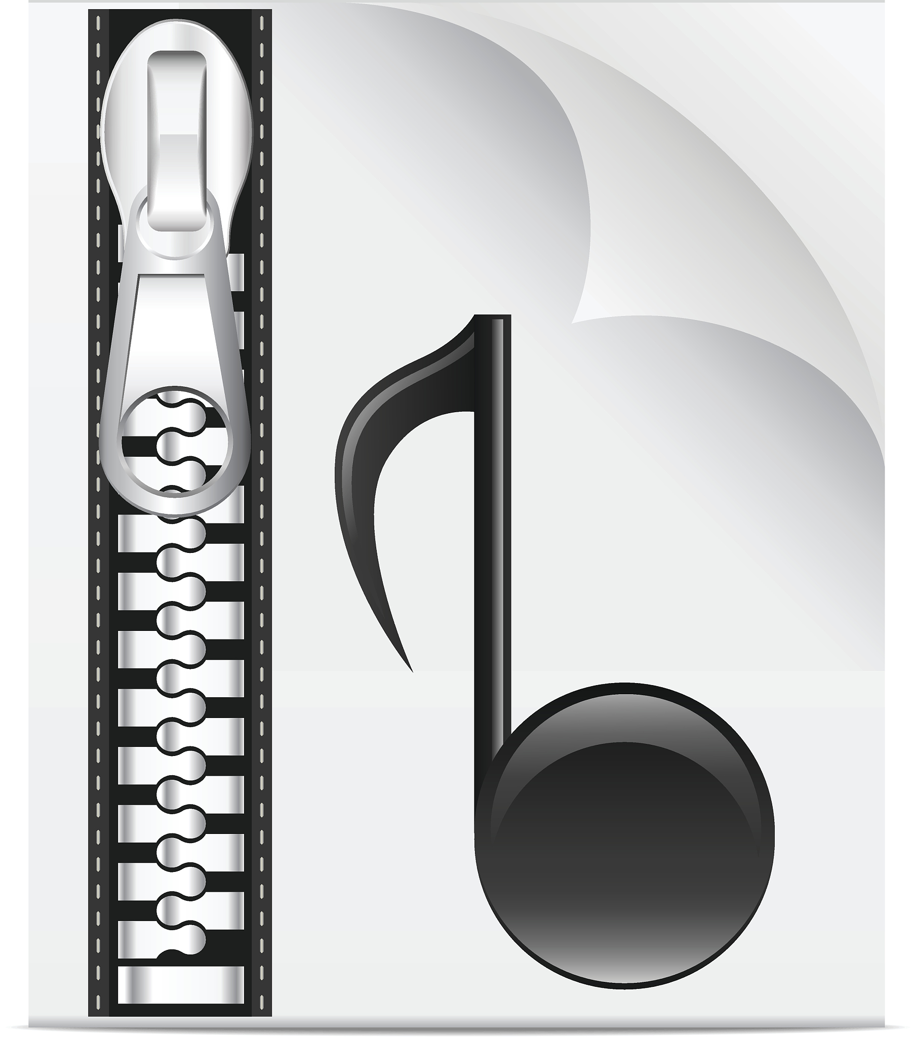 audio file with zipper