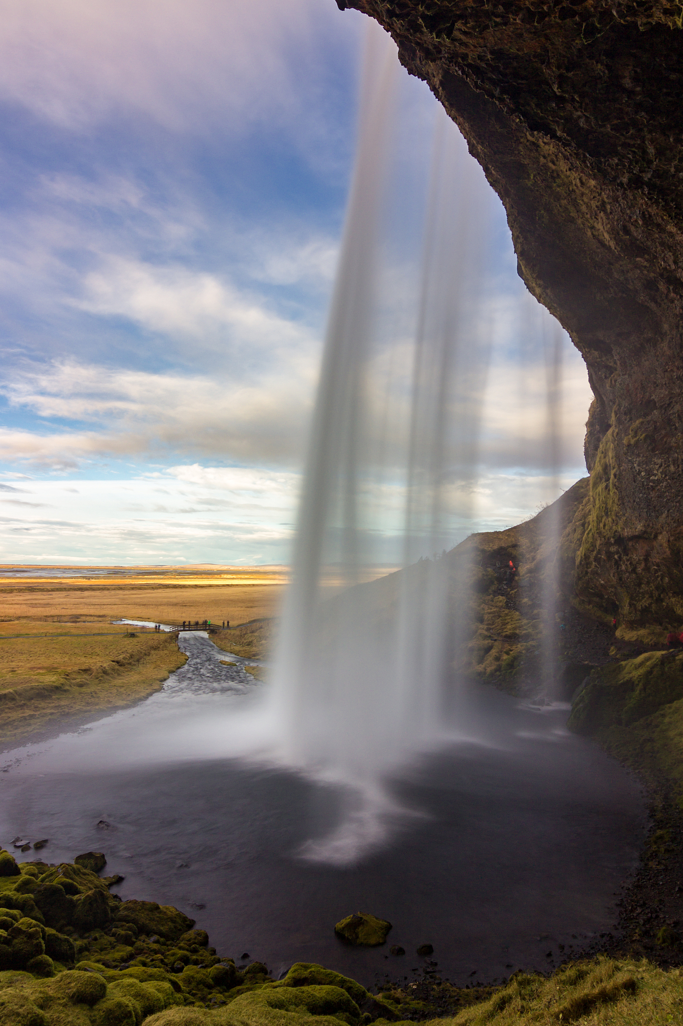 seljalandsfoss waterfall in the south of iceland