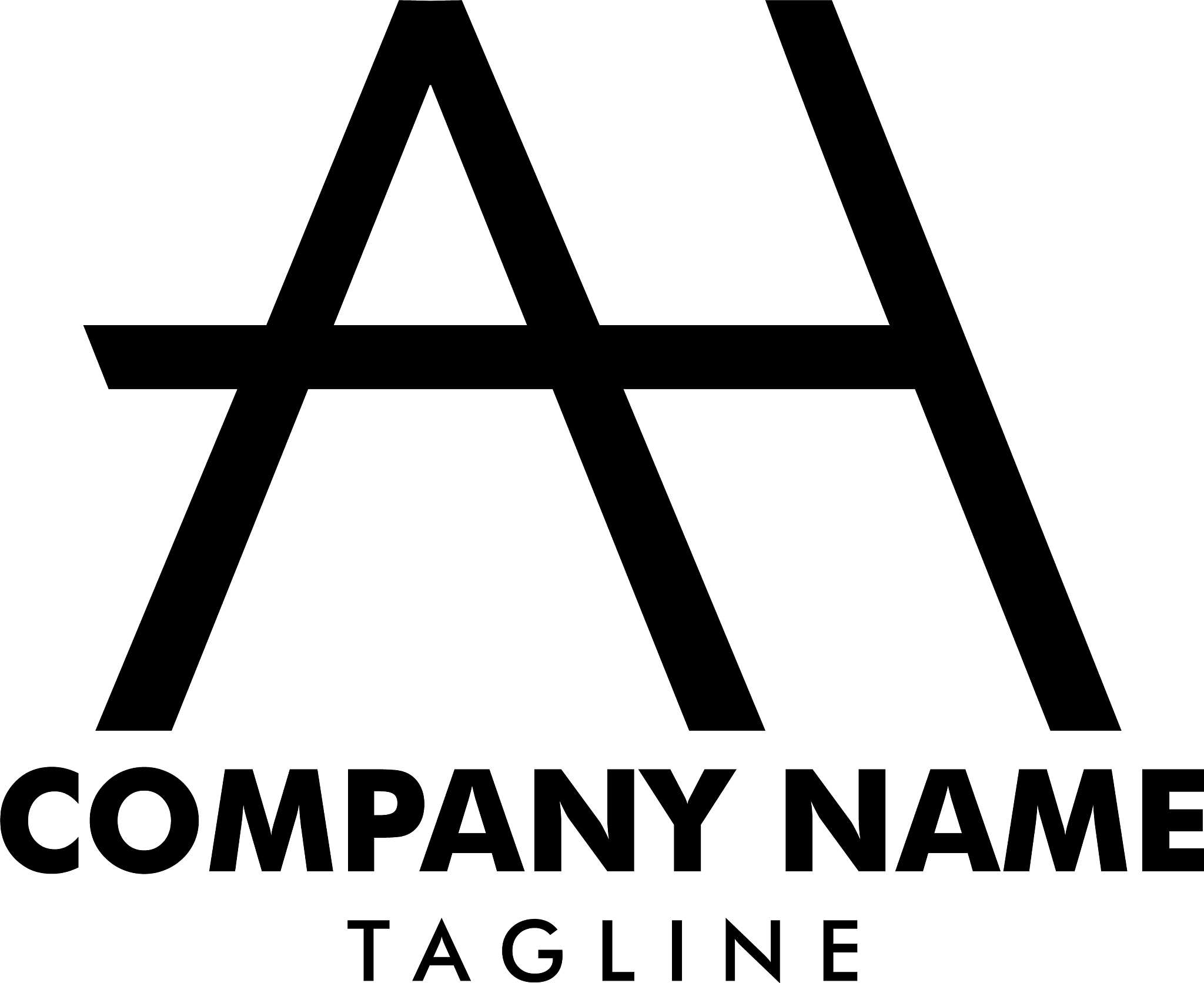 initial letter ah logo template design