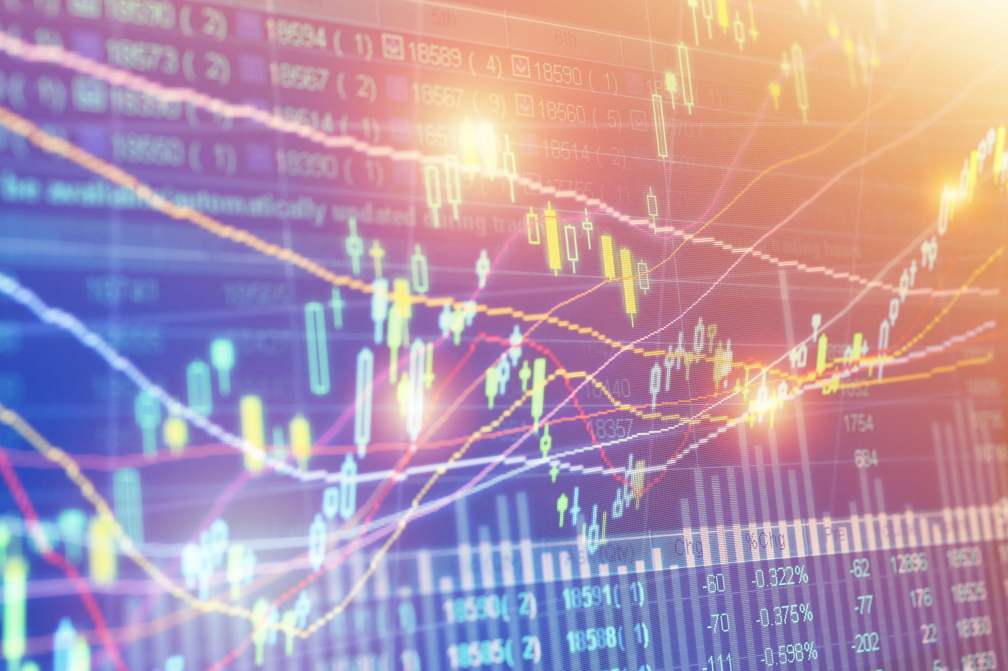 financial stock market investment digital trading graph