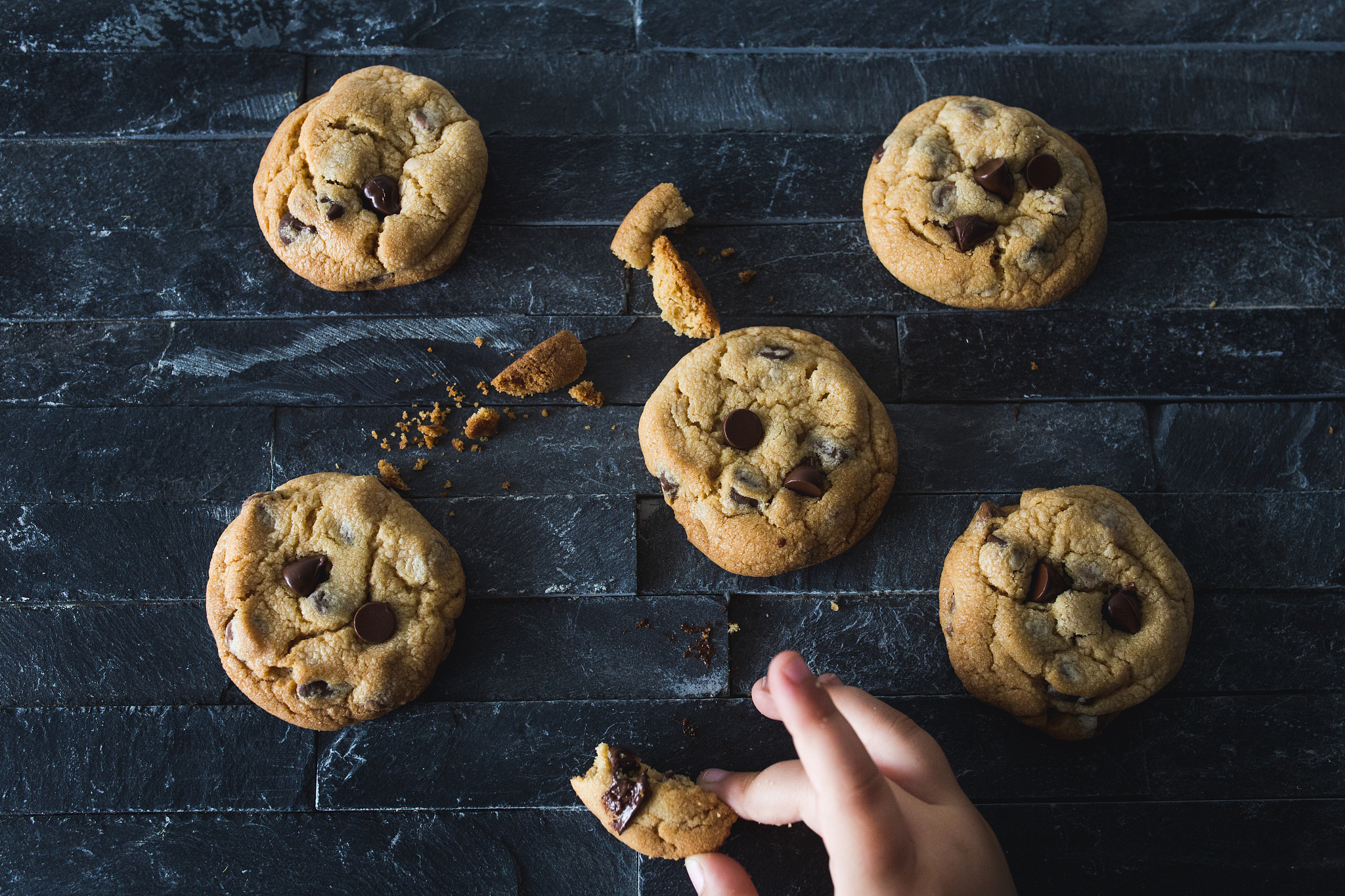 girl taking a cookie