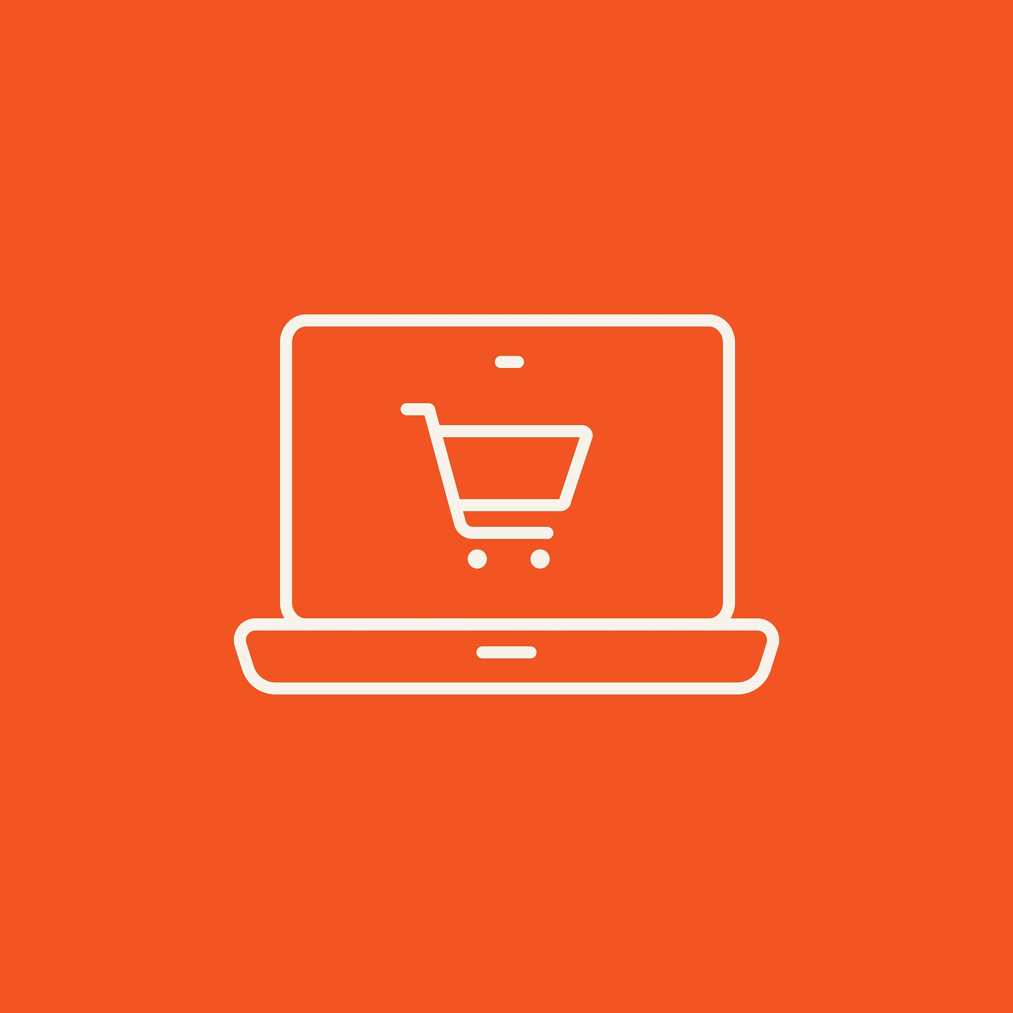 online shopping line icon