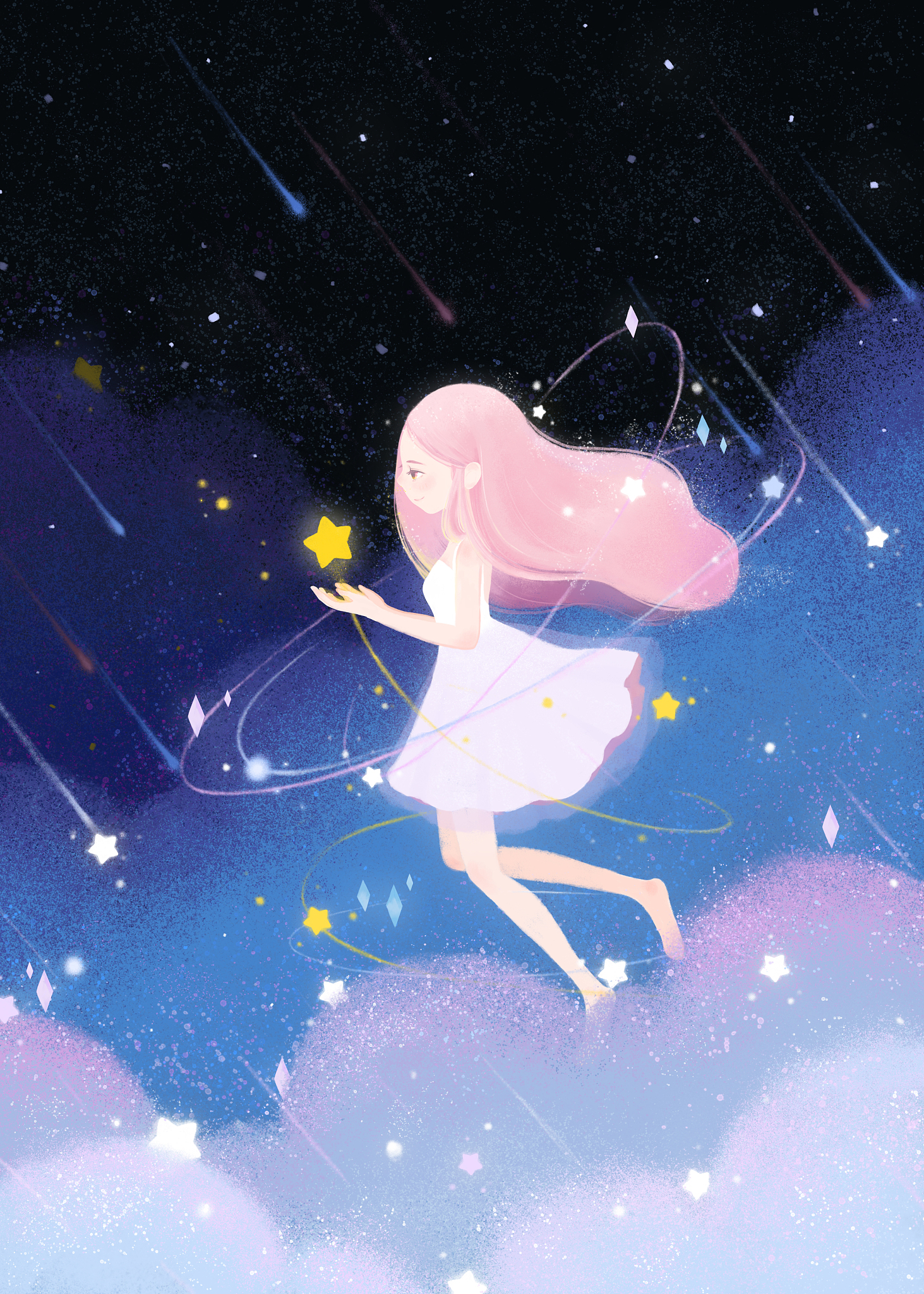 夜空中的星星：闪耀的诗人与神秘的女神
