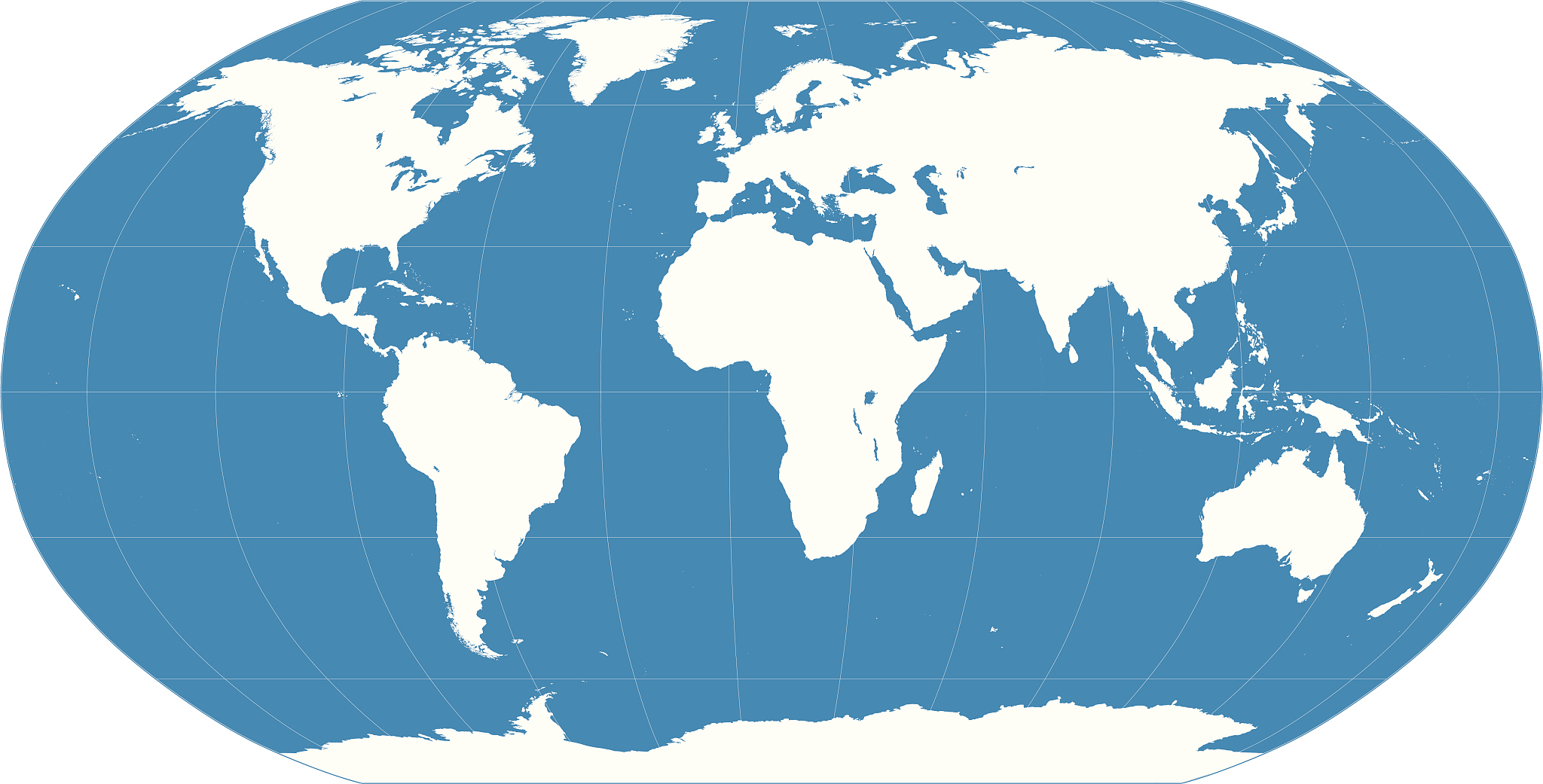 world map blue