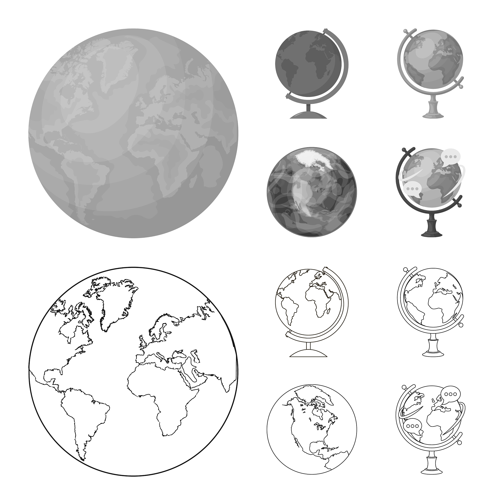 globe and world icon