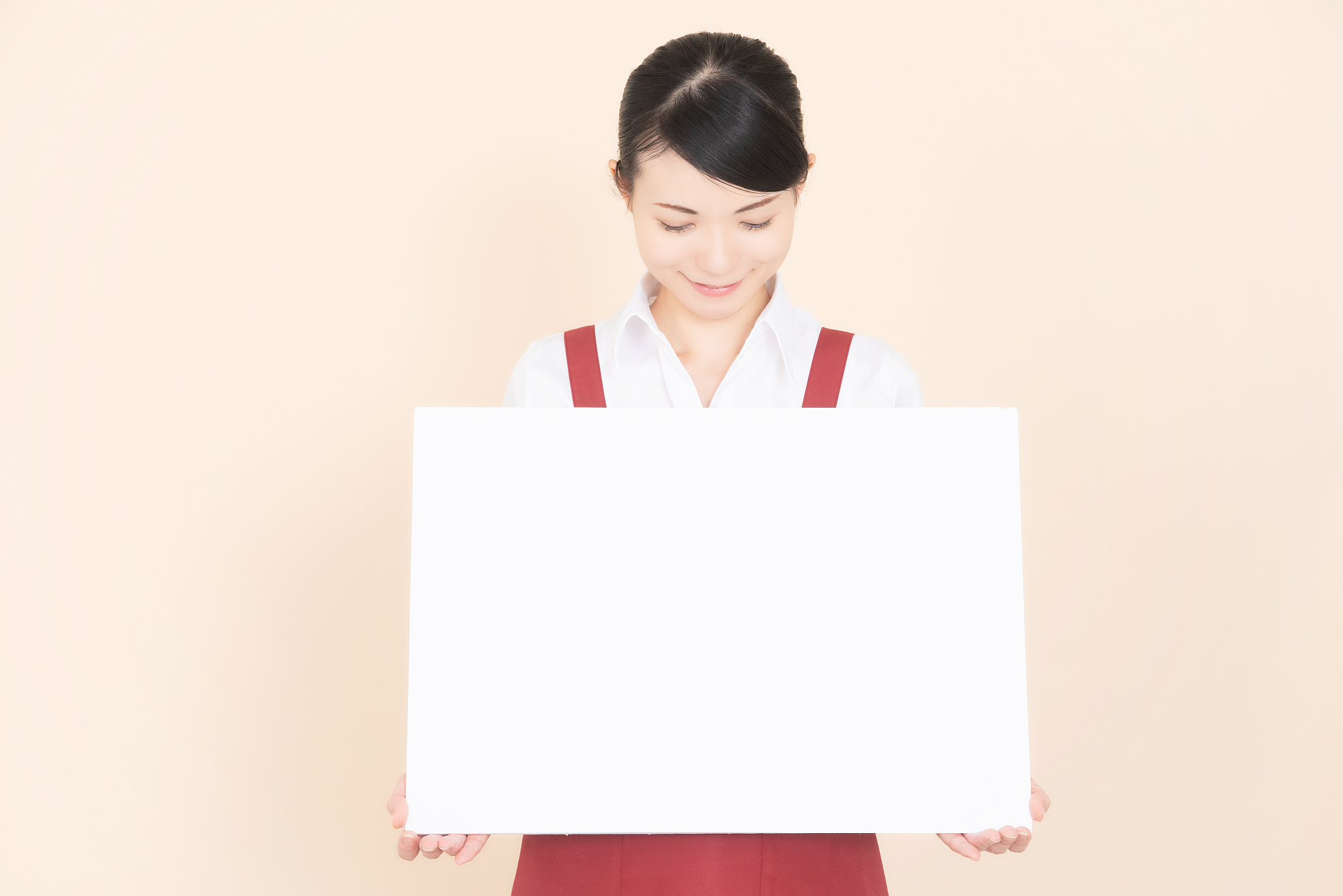 woman in an apron