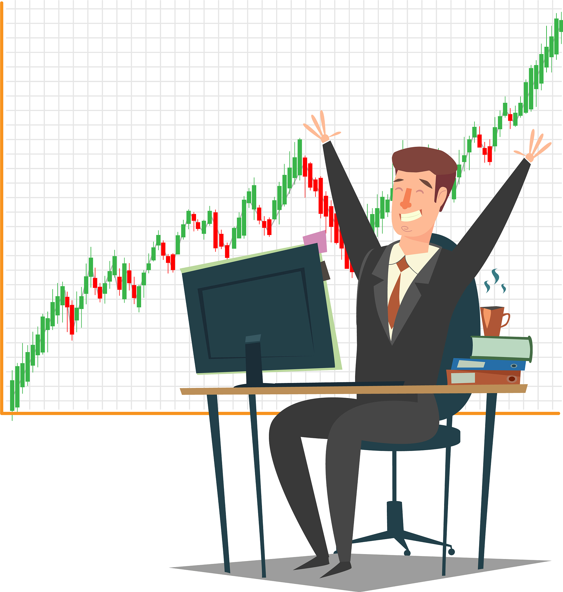 stock market investment and trading concept