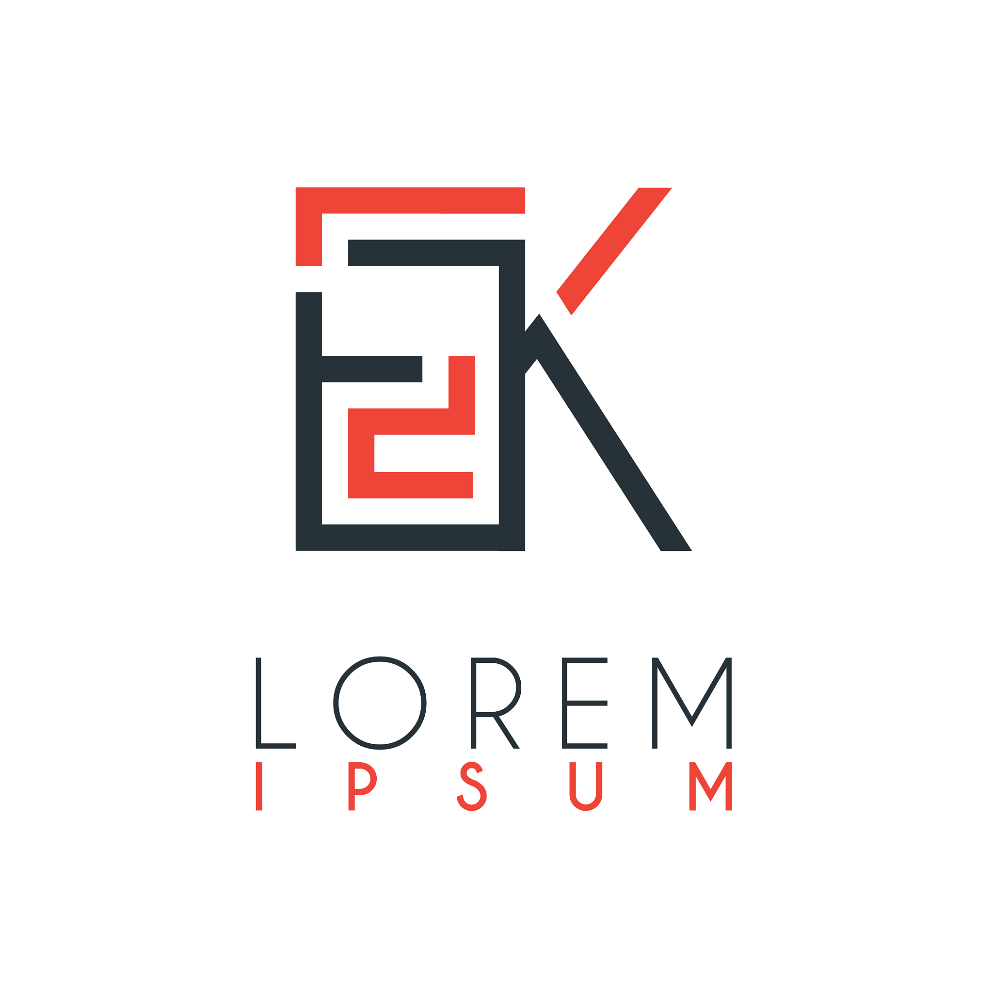 the logo between letter e and letter k or ek