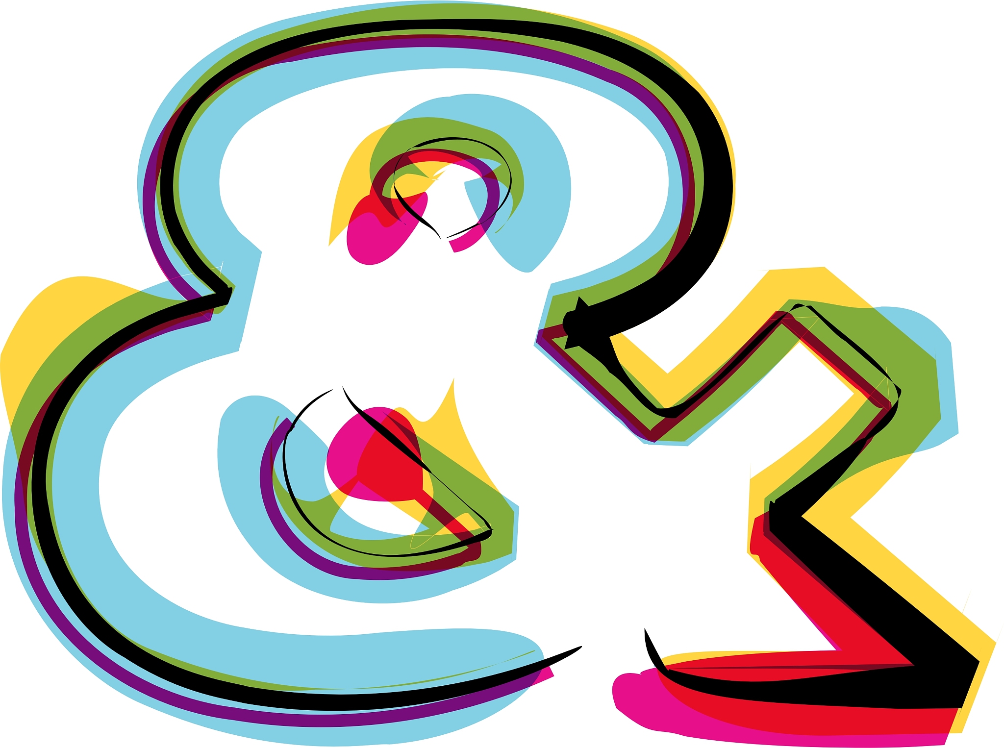colorful font