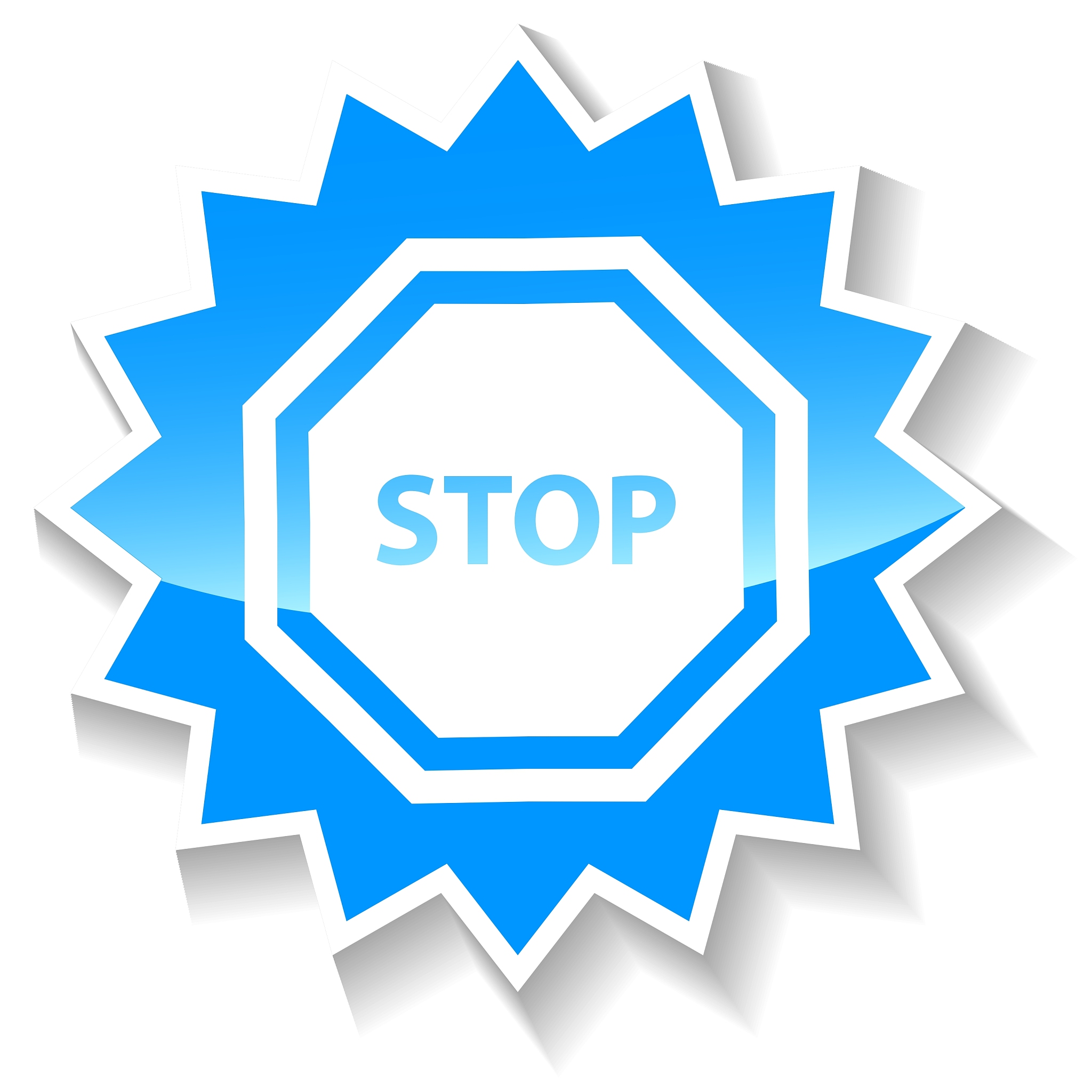 stop blue icon