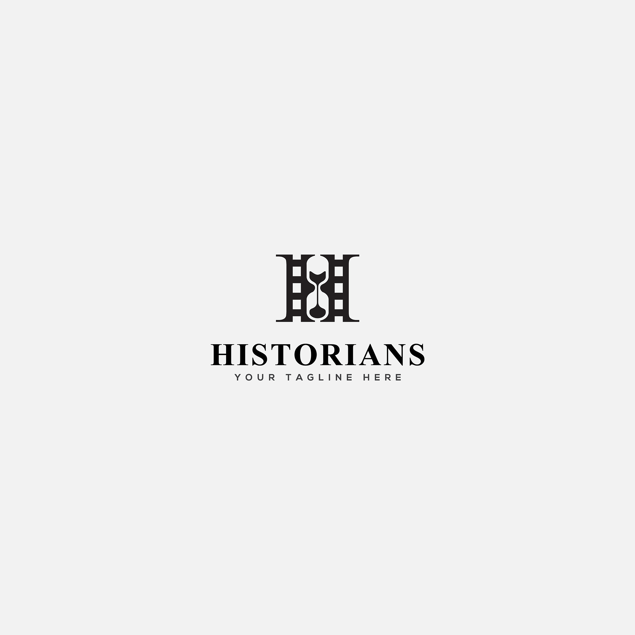 historians logo hourglass studio logo simple