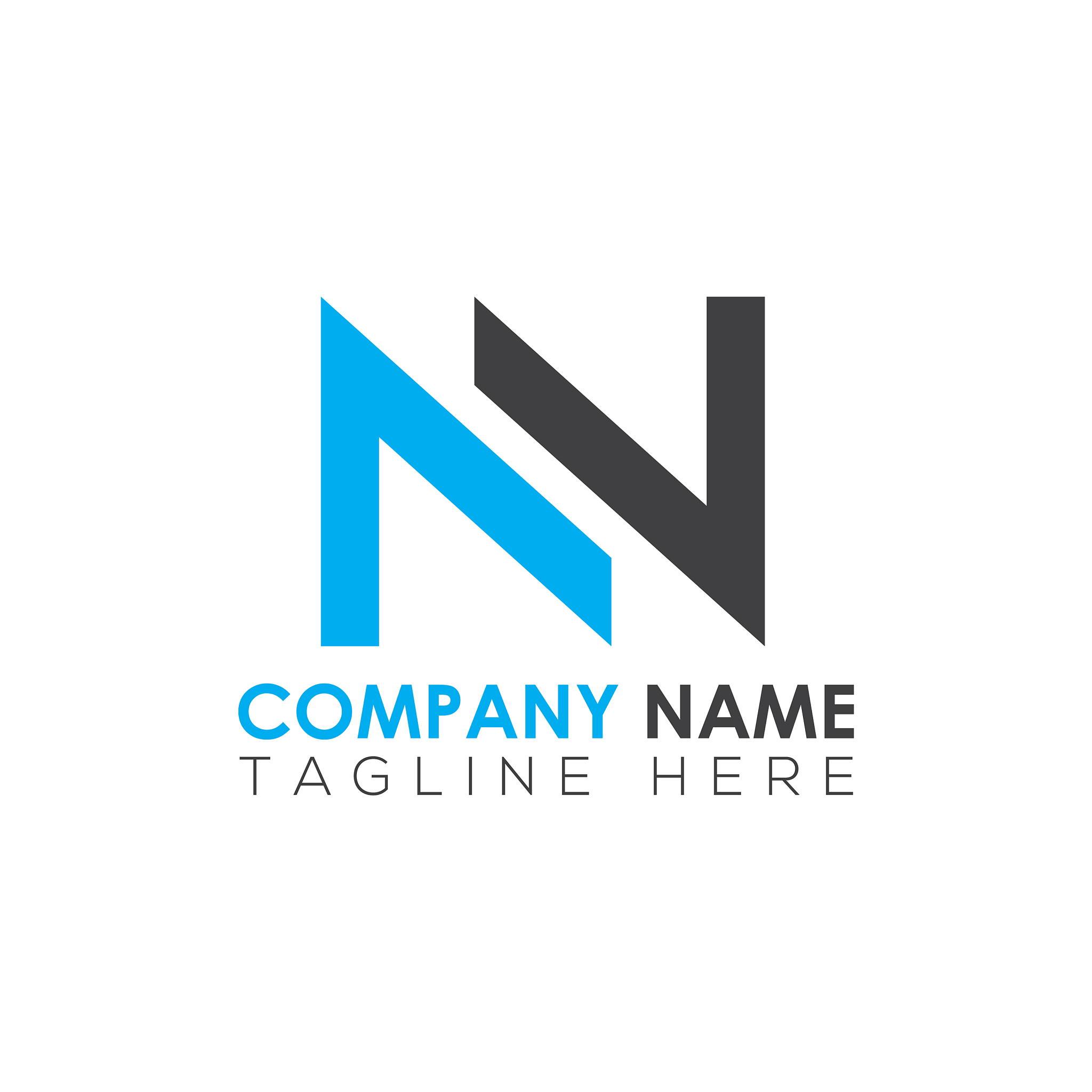 initial letter nn logo design template creative