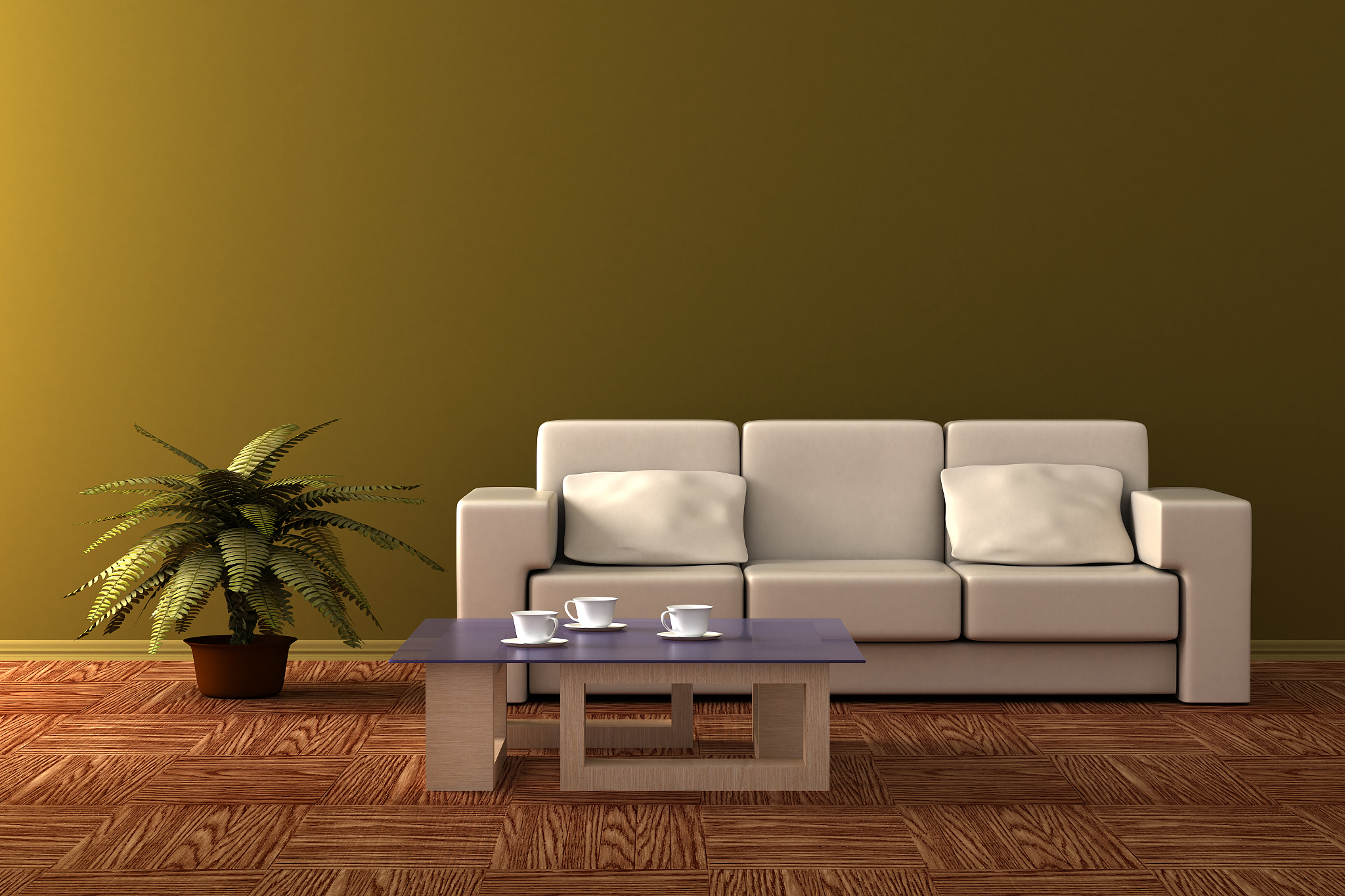 interior of a living room. 3d image.