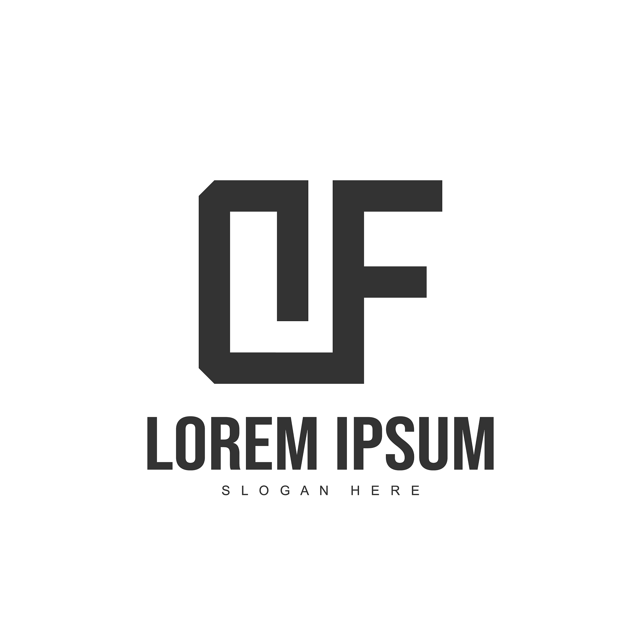 df letter logo design initial letter logo template