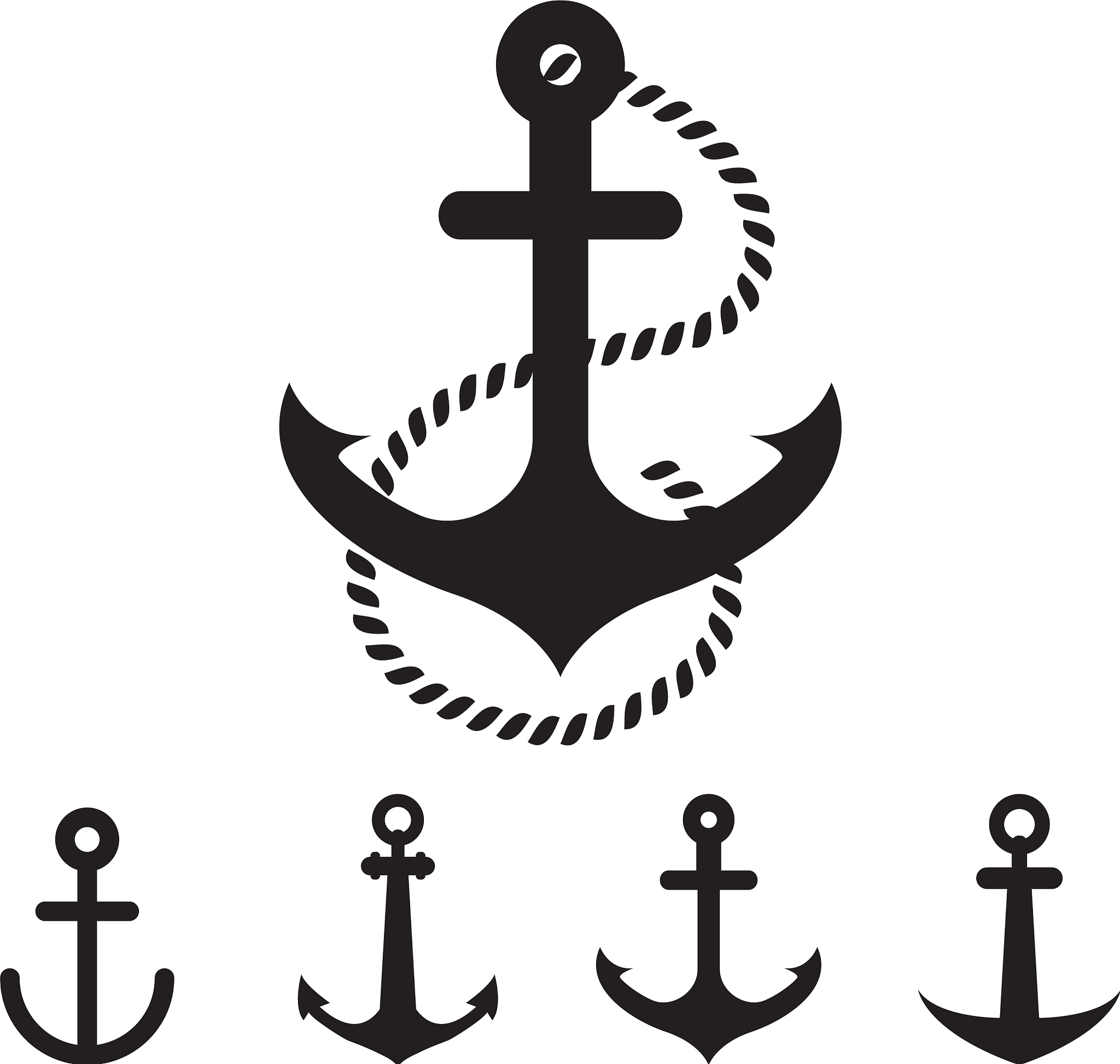 anchor icon graphic design template