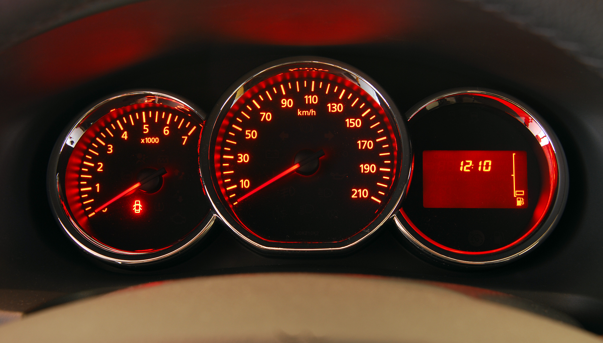 car illuminated dashboard