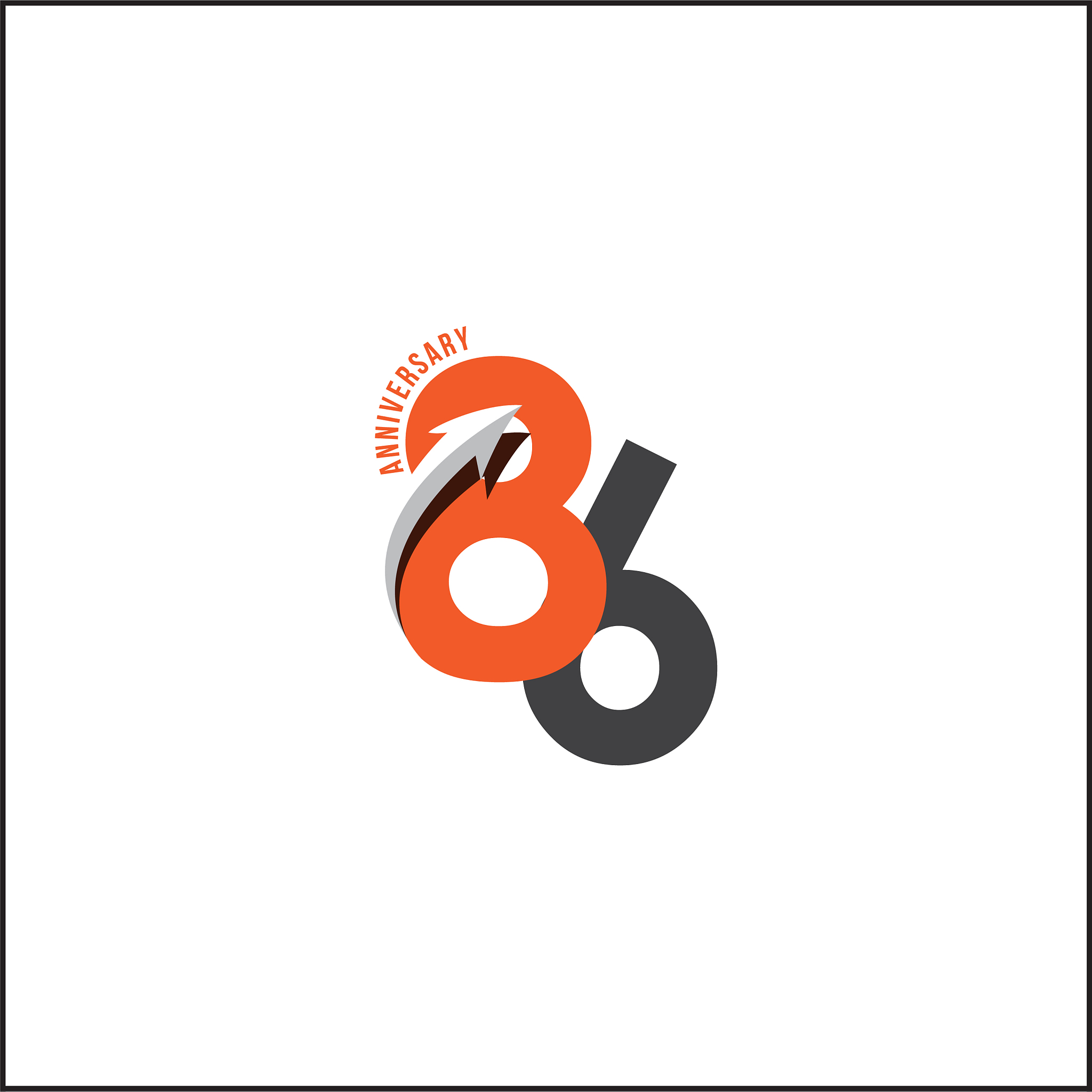86 year anniversary template design