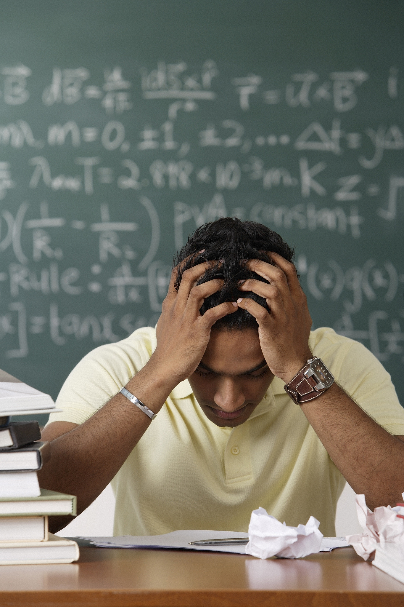 young man feeling stressed