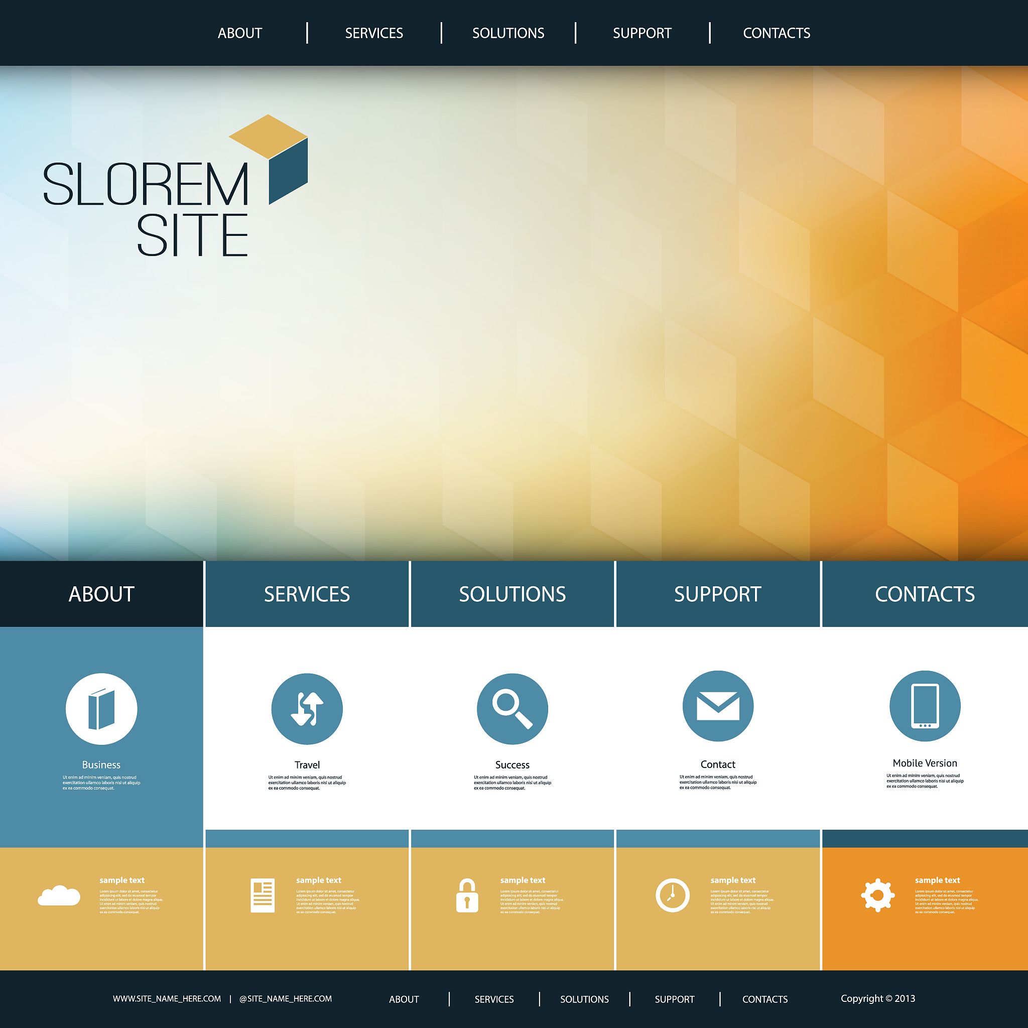 one page website template