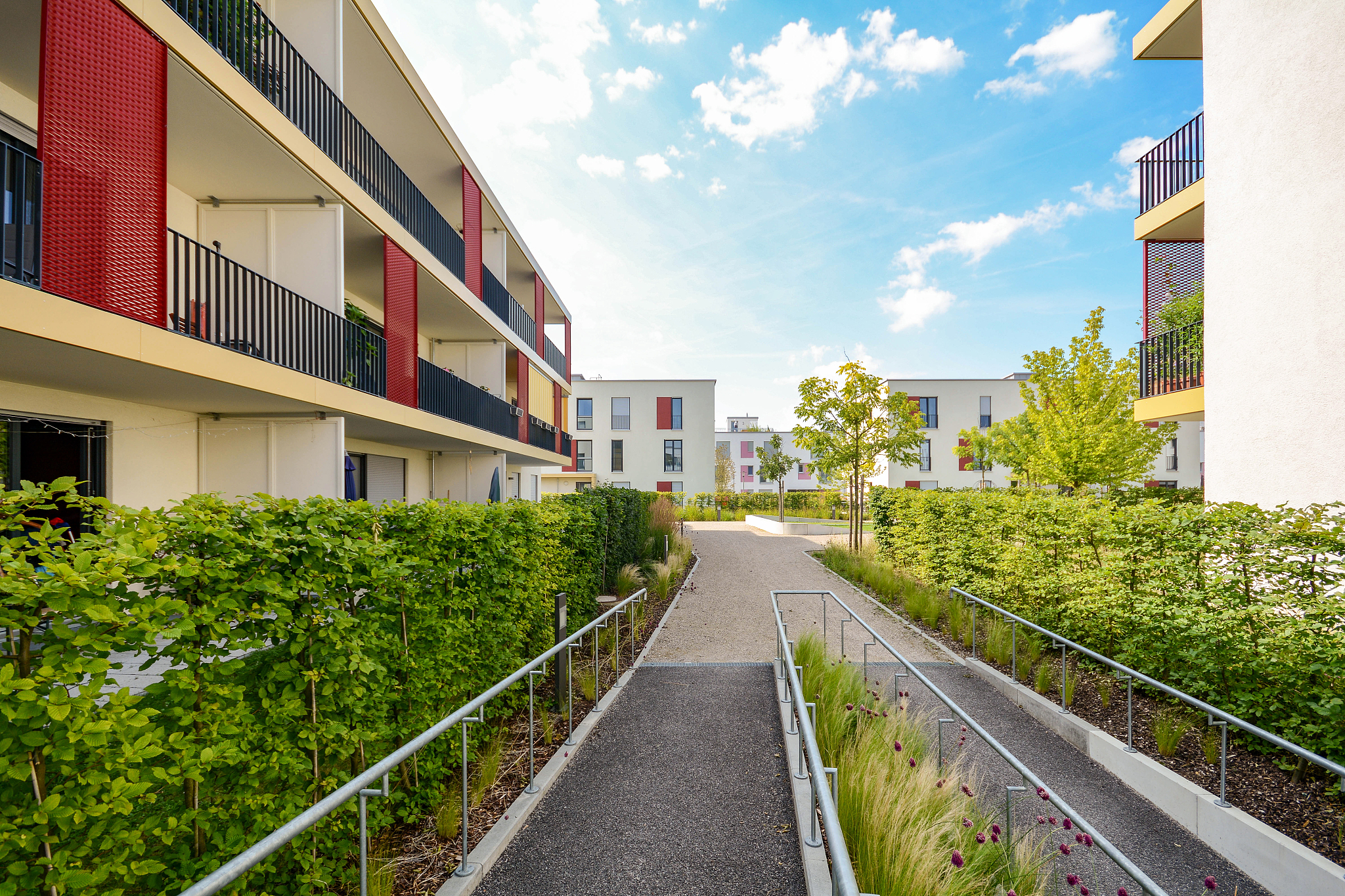 modern apartment buildings in the city
