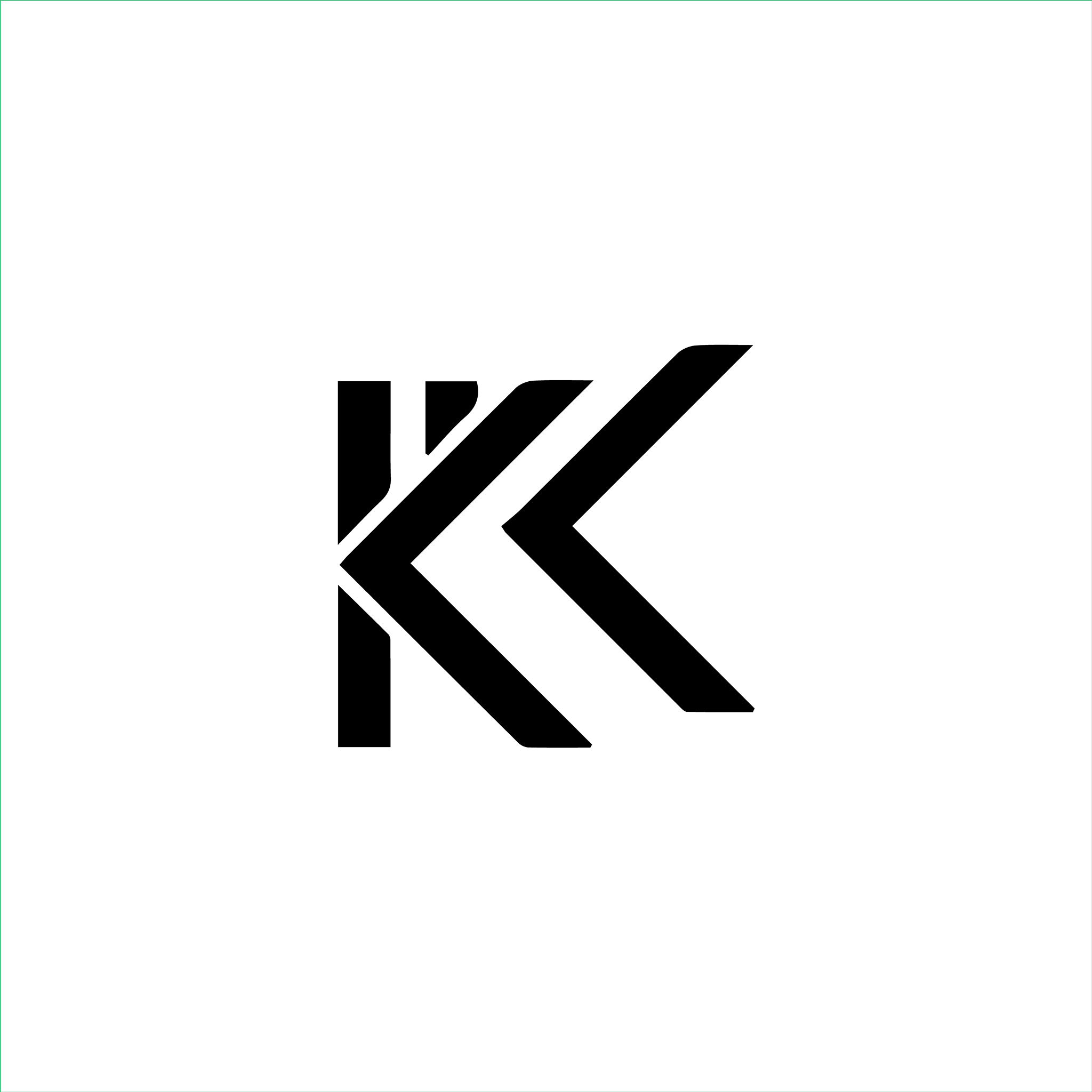 initial letter k logo design template